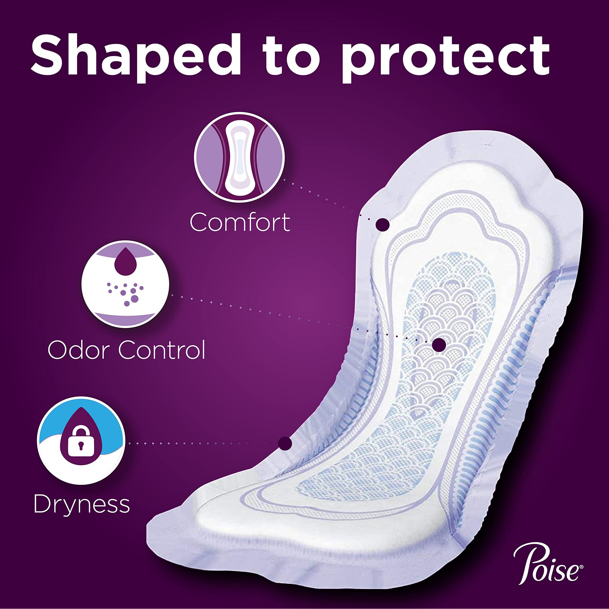 Poise Incontinence Pads, Ultimate Absorbency, Regular, 56 Count