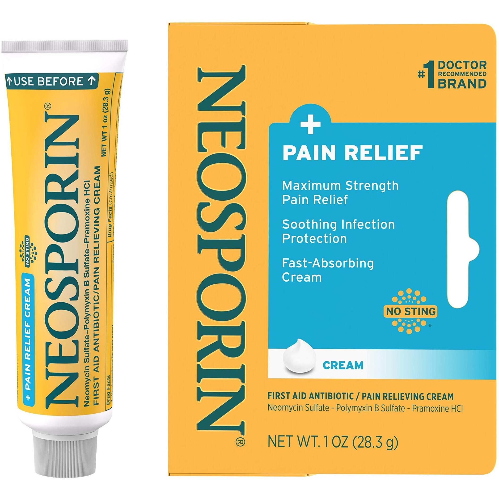 Neosporin + Pain Relief Dual Action Cream, 1 Oz