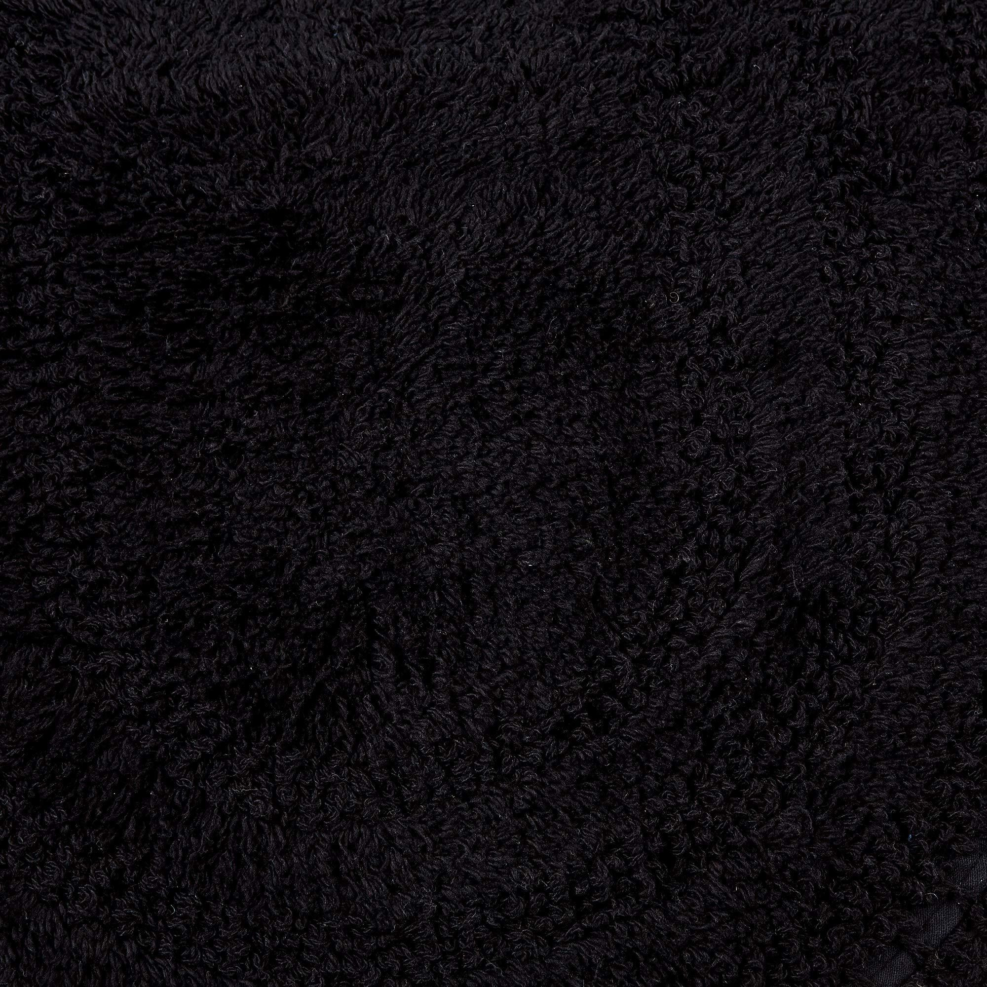 Dii Crochet Collection Reversible Bath Mat, Round, 27.5"" Diameter, Black