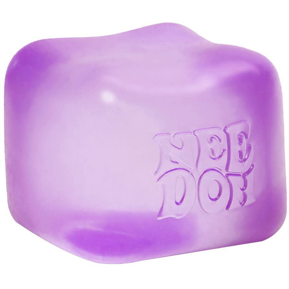 Schylling Needoh Nice Cube - Sensory Fidget Toy For Your Best Mellow And Chill - Square Shape With Groovy Goo Filling In Assorted Colors Blue Pink Purple - Age 3 To Adult - Pack Of 1 Random Color