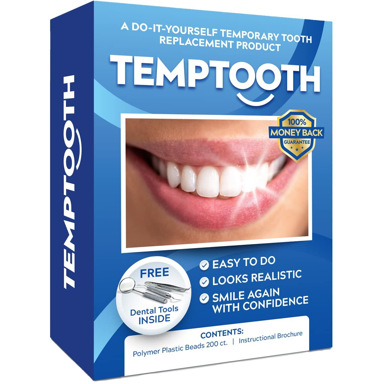 Temptooth 1 Seller Trusted Patented Temporary Tooth Replacement Product