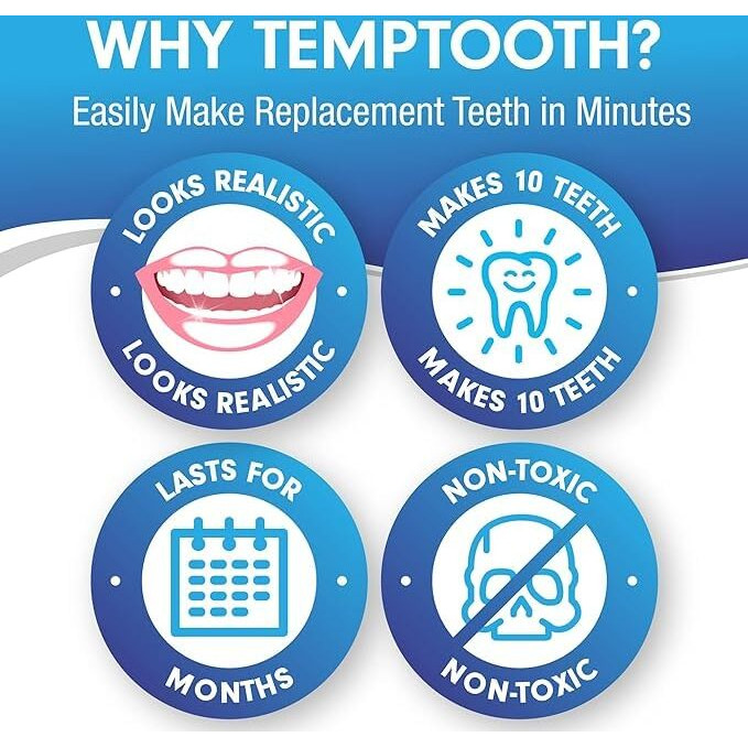 Temptooth 1 Seller Trusted Patented Temporary Tooth Replacement Product