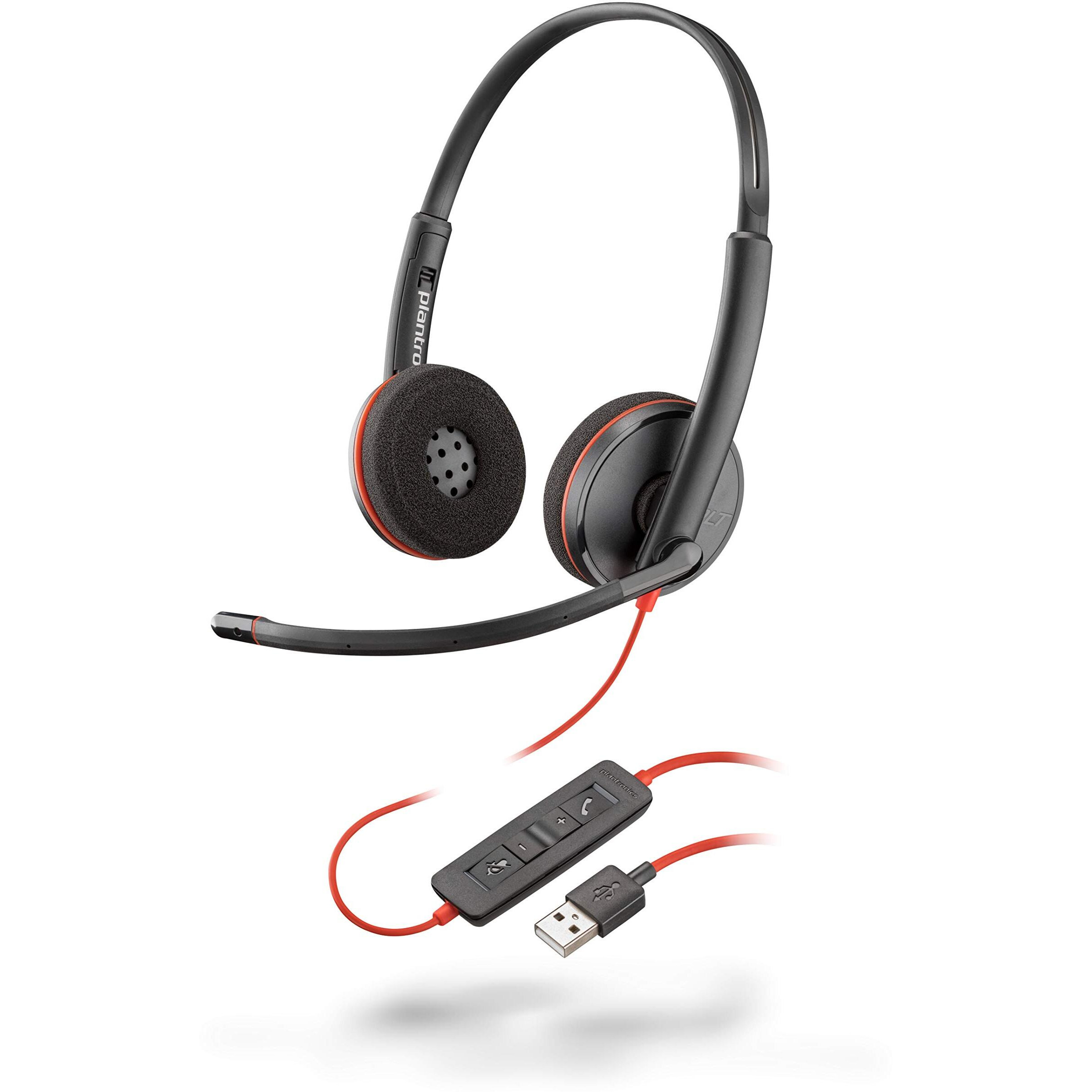 Plantronics - Blackwire 3220 - Wired Dual-Ear (Stereo) Headset With Boom Mic - Usb-A To Connect To Your Pc And/Or Mac