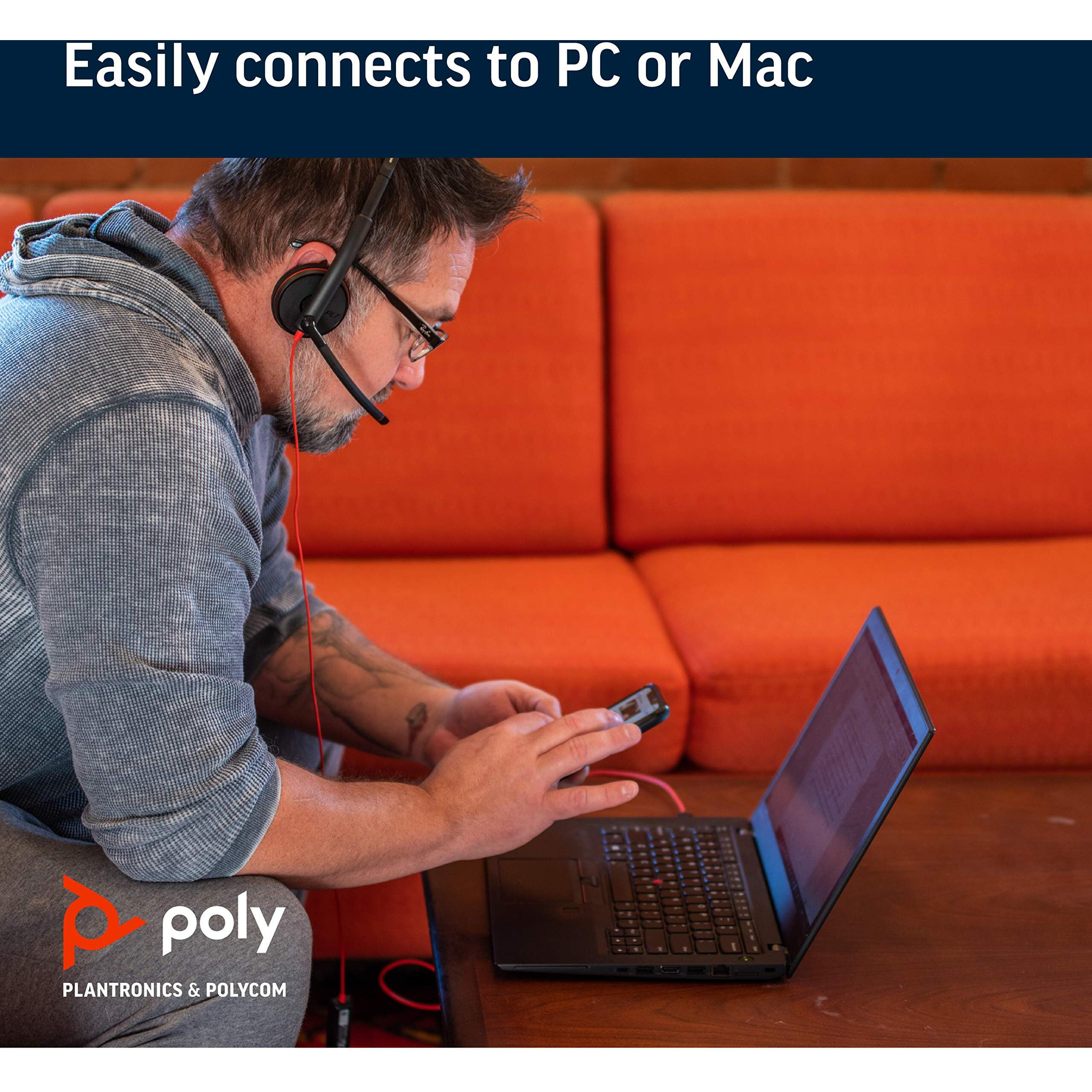 Plantronics - Blackwire 3220 - Wired Dual-Ear (Stereo) Headset With Boom Mic - Usb-A To Connect To Your Pc And/Or Mac