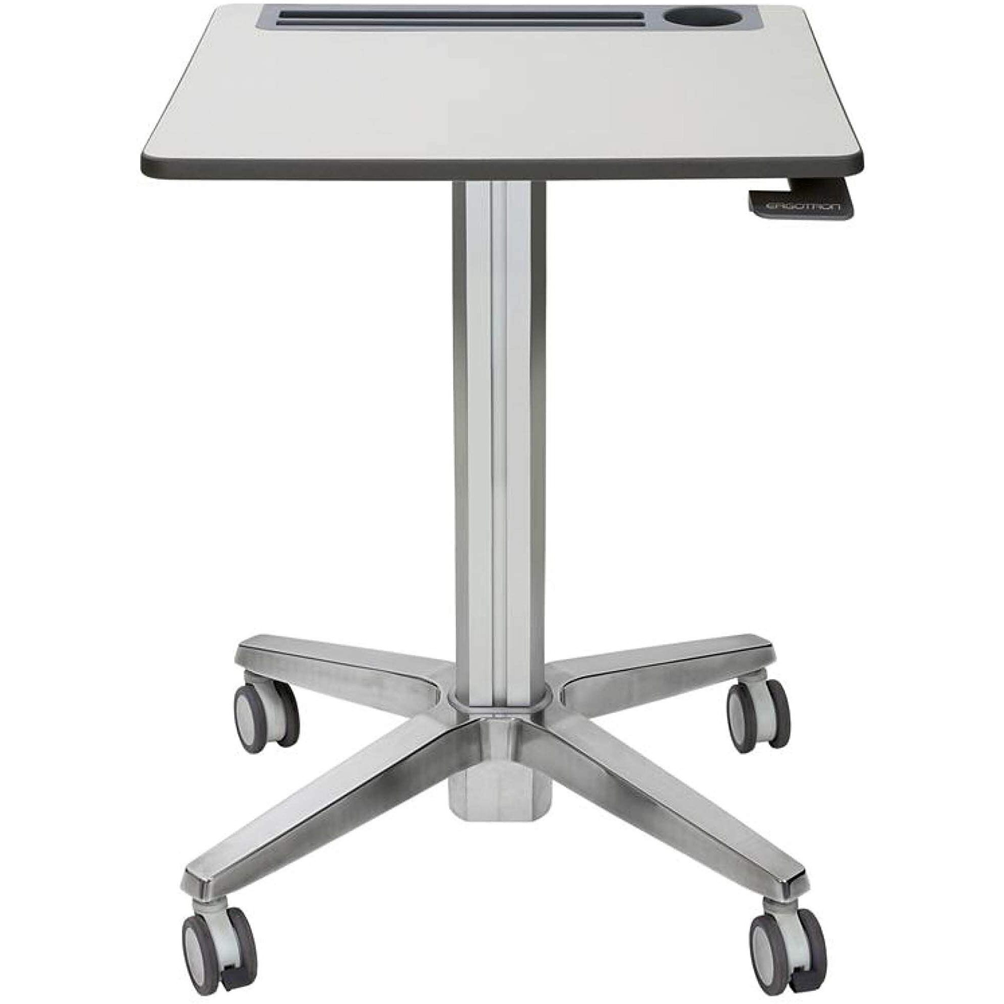 Ergotron - Learnfit Mobile Standing Desk, Adjustable Height Small Rolling Laptop Computer Sit Stand Desk With Wheels For Classroom, Office, Medical Or Home Use - Adjusts From 29 To 45 Inches - Grey