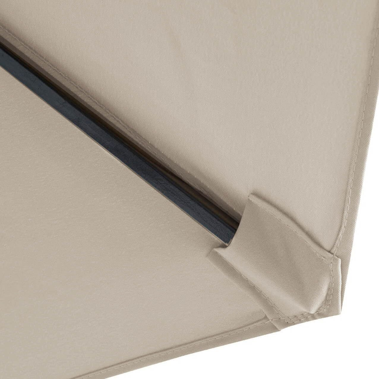 Ontheway 11Ft Patio Umbrella Enhanced Replacement Canopy Market Table 8 Ribs Umbrella Canopy (11Ft, Beige)