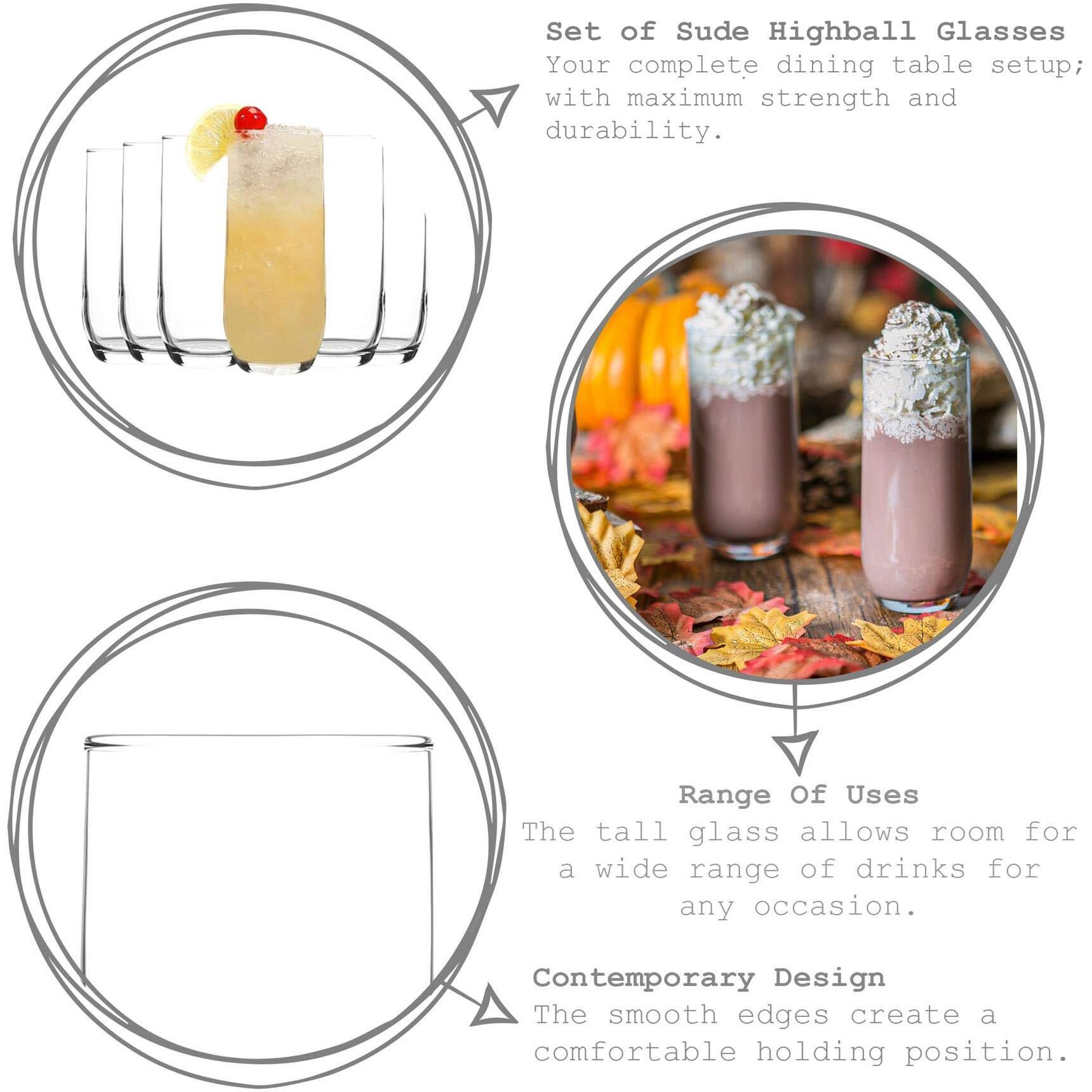 Lav Sud 345F Drinking Glass, 14 Oz, Clear