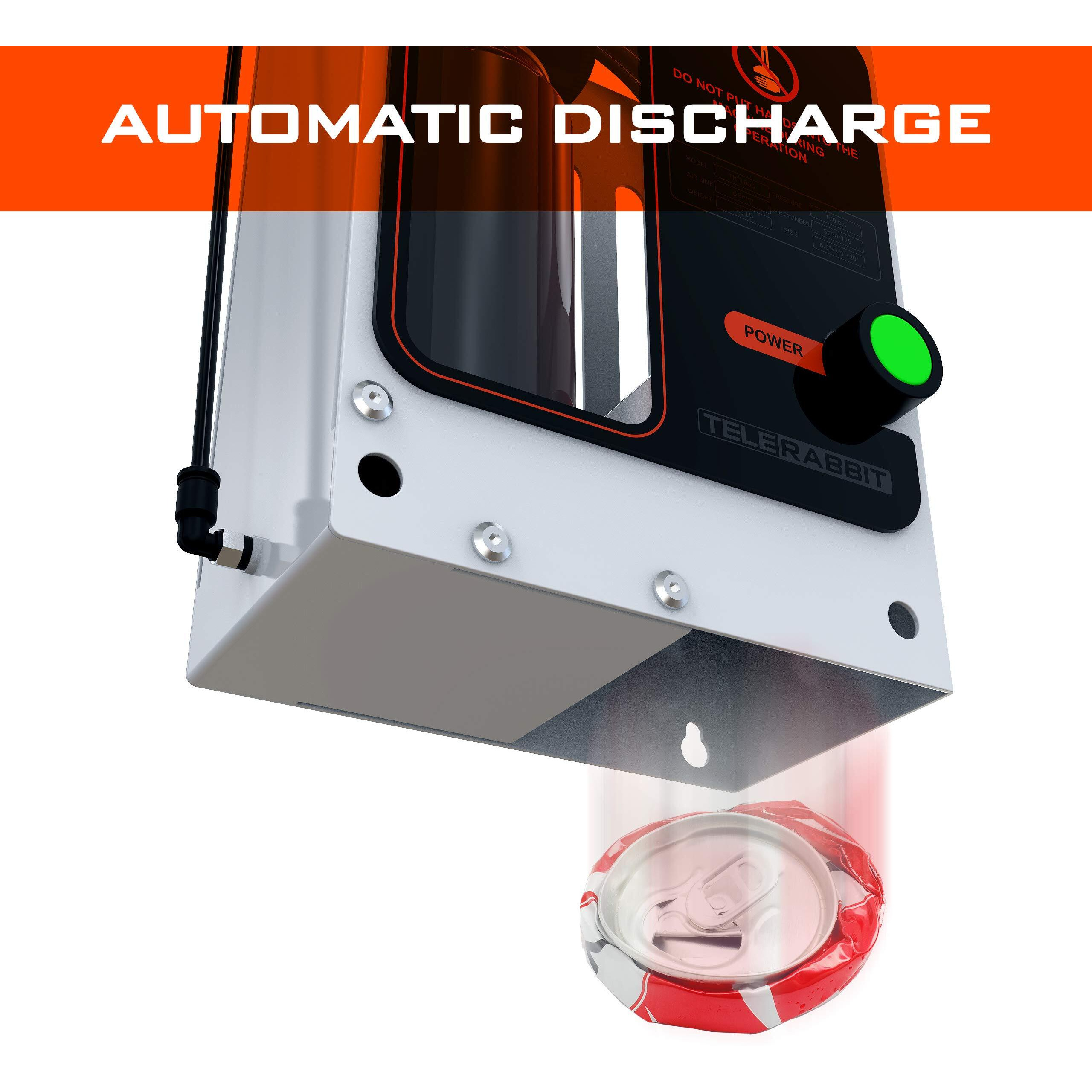 12Oz/16Oz Pneumatic Can Crusher, Aluminum Can Crusher For Recycling, Wall Mounted Can Smasher, Automatic Discharge After Crushed, Safe And Efficient Recycling Tools.