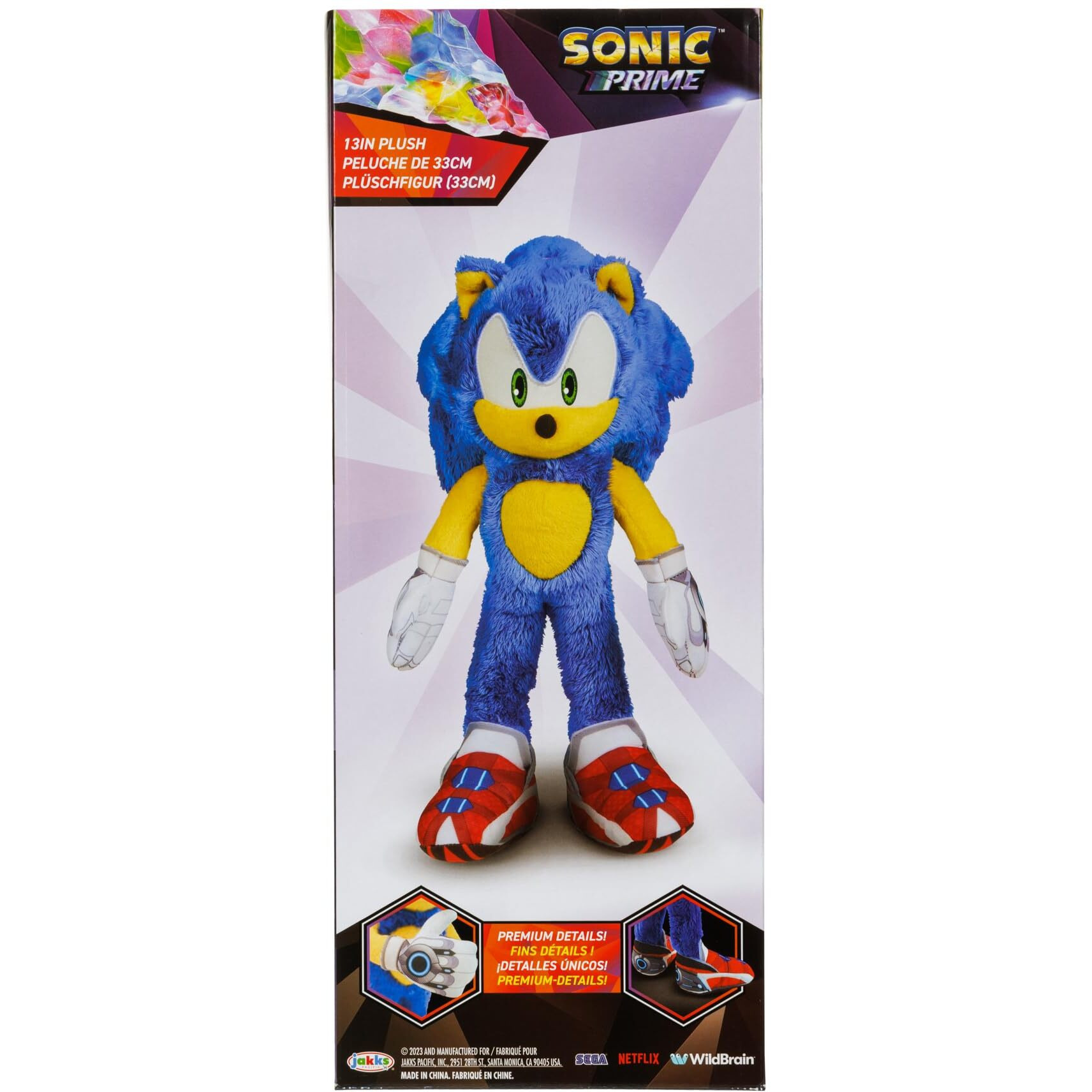 Sonic The Hedgehog Sonic Prime 13 Inch Plush Figure Doll Stuffed Animal
