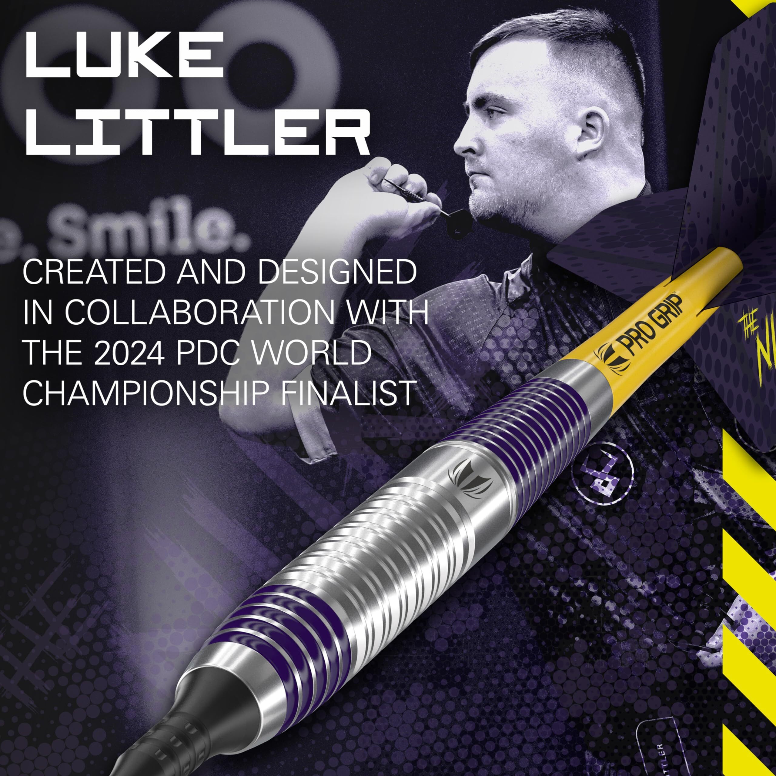 Target Darts Luke Littler Brass Soft Tip Darts Set - 19G Soft Tip Dart, The Nuke Player Edition Dart Set, Dart Accessories