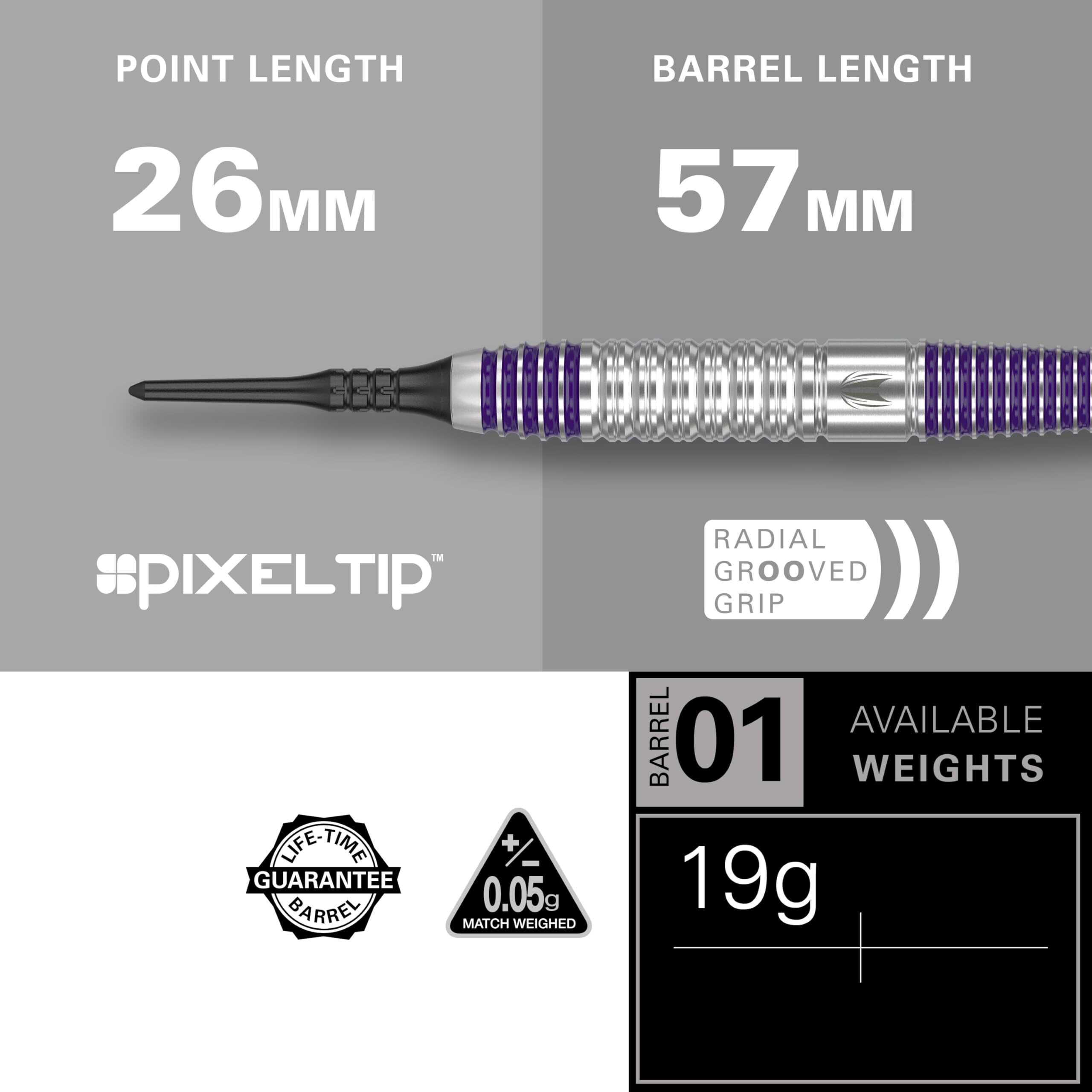 Target Darts Luke Littler Brass Soft Tip Darts Set - 19G Soft Tip Dart, The Nuke Player Edition Dart Set, Dart Accessories