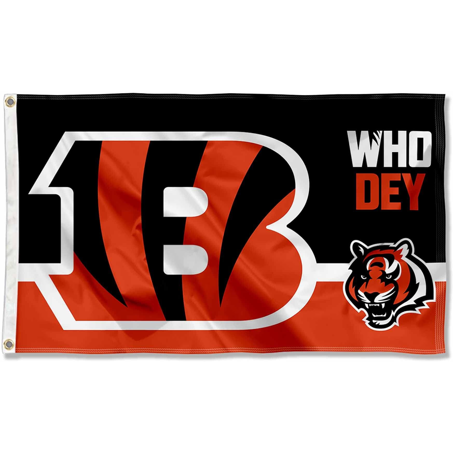 Cincinnati Bengals Who Dey Flag Outdoor Indoor 3X5 Foot Banner