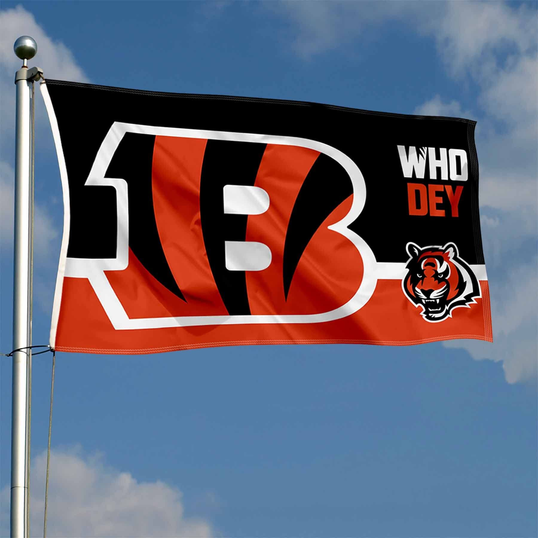 Cincinnati Bengals Who Dey Flag Outdoor Indoor 3X5 Foot Banner