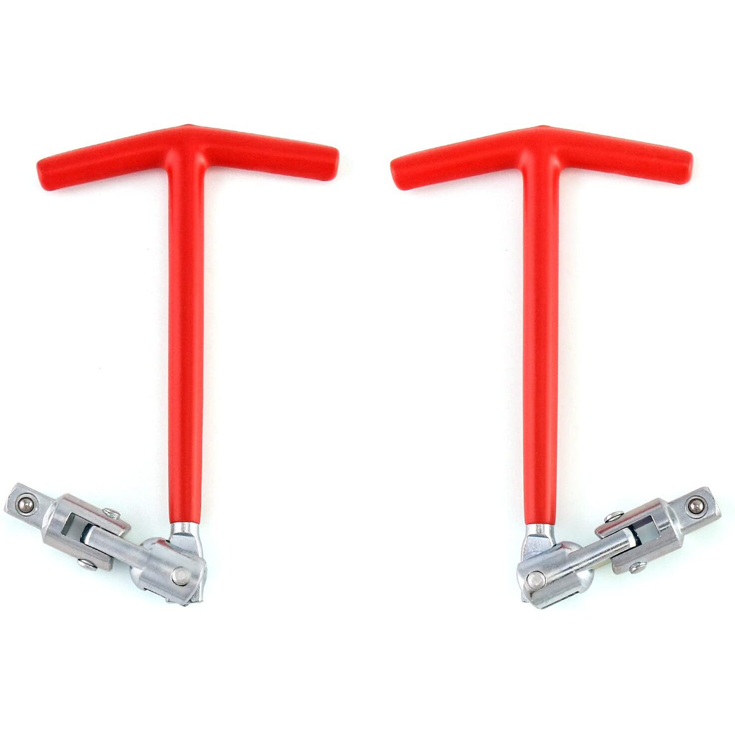 Qwork Spark Plug Socket Wrench, Universal,T-Handle, 6Mm (5/8"") & 21Mm (13/16"") Remover Installer