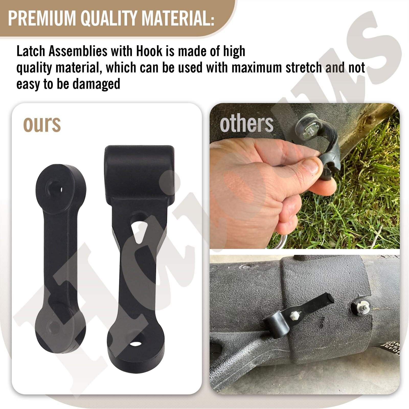42-555 Latch Assemblies With Hook Compatible With Craftsman 109808X Chute Latch 532109808X 160793 For Husqvarna 532160793 160793 723-0383 532109808