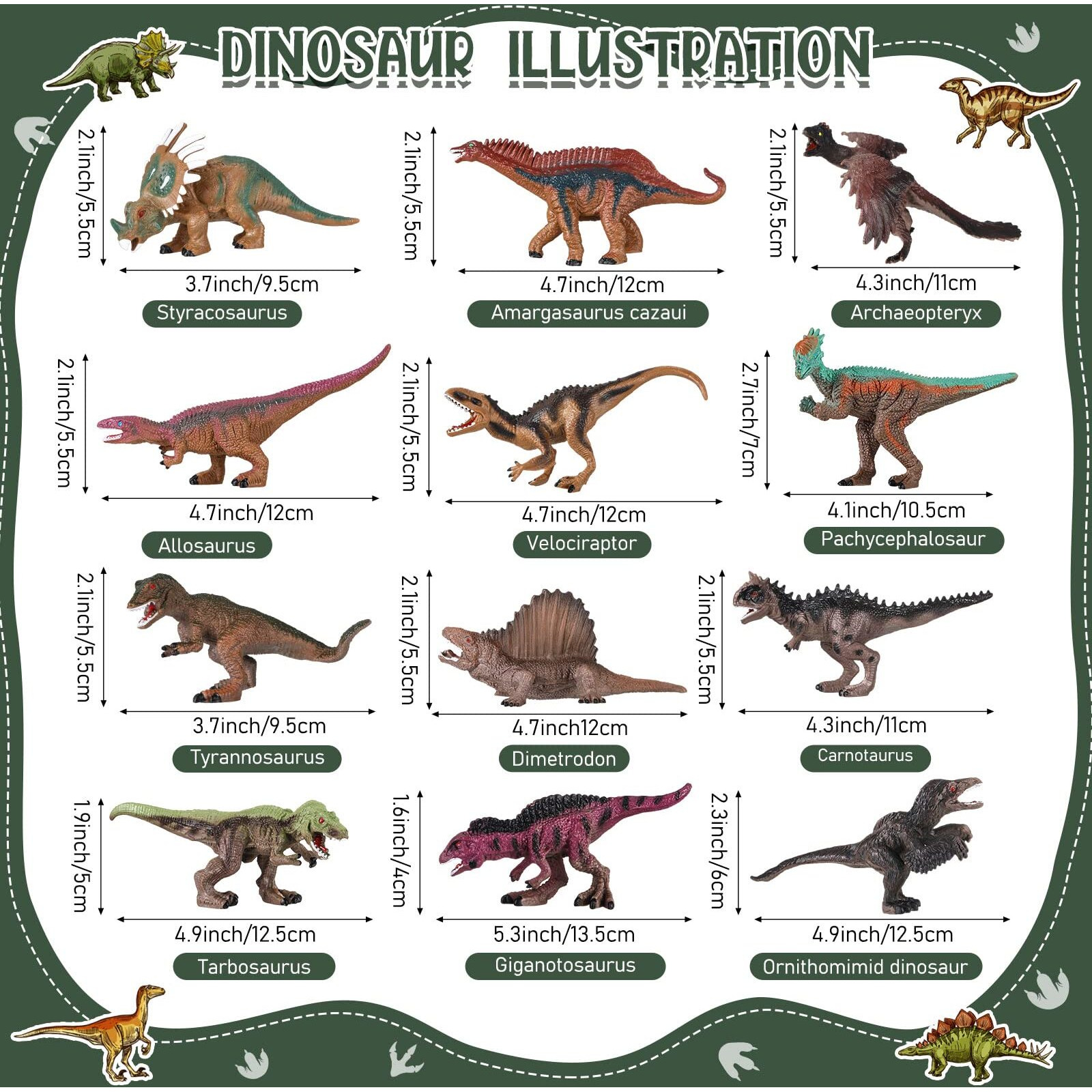 12 Pcs Dinosaur Christmas Ornament Set Assorted Dinosaur Ornament Kids Ornaments For Christmas Tree Plastic Dinosaur Ornaments For Christmas Tree Hanging Dinosaur Xmas Tree Ornaments (Cute Style)