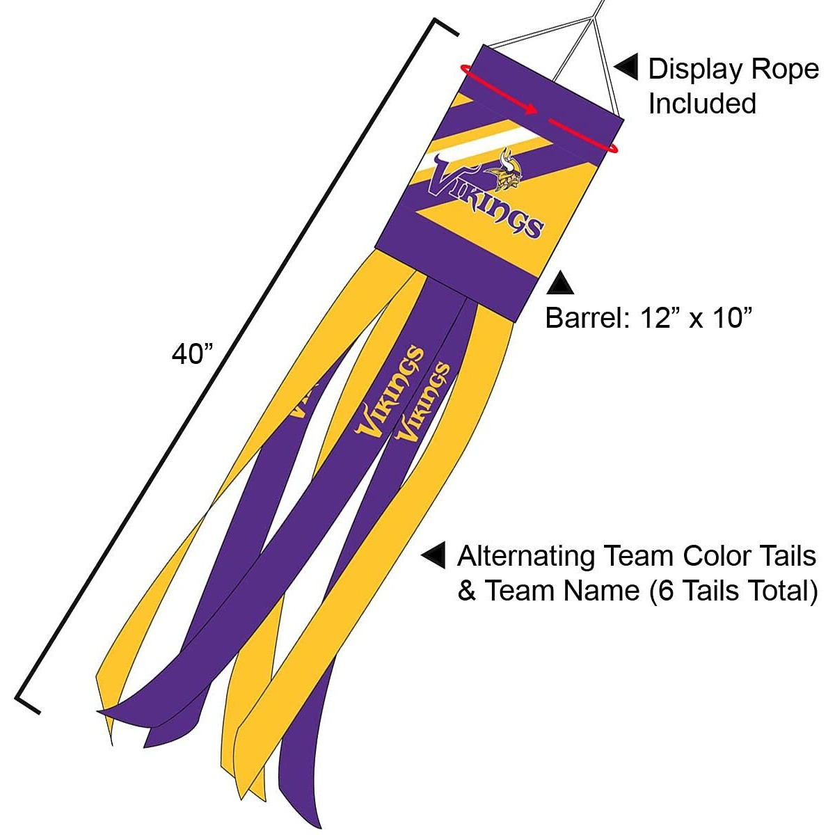 Minnesota Vikings Team Windsock