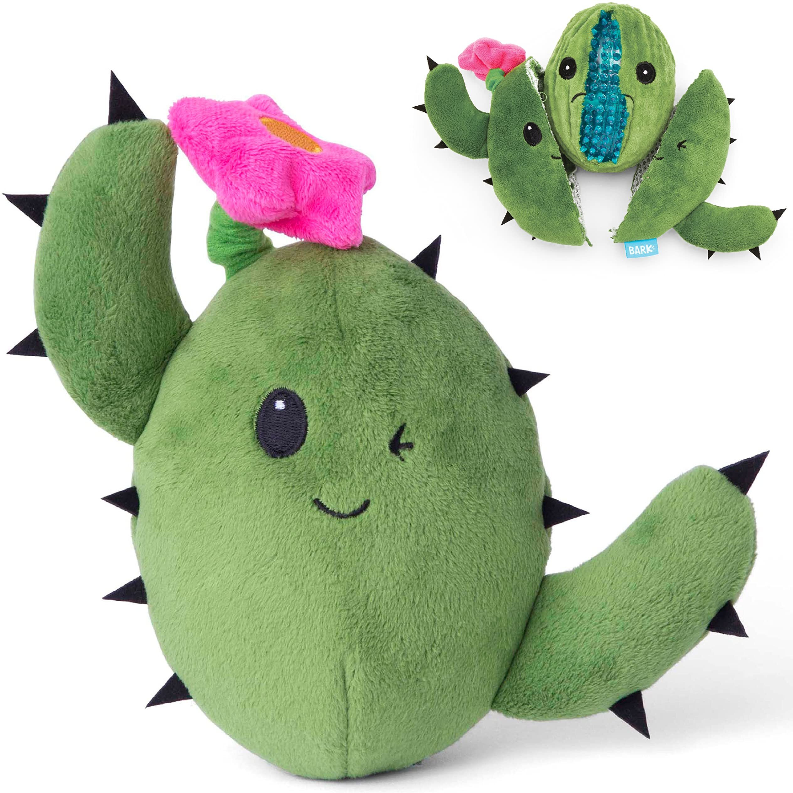Barkbox 2 In 1 Interactive Plush Dog Toy - Rip And Reveal Dog Toy For Large Dogs - Stimulating Squeaky Pet Enrichment And Puppy Toys | Consuela The Cactus (Large)