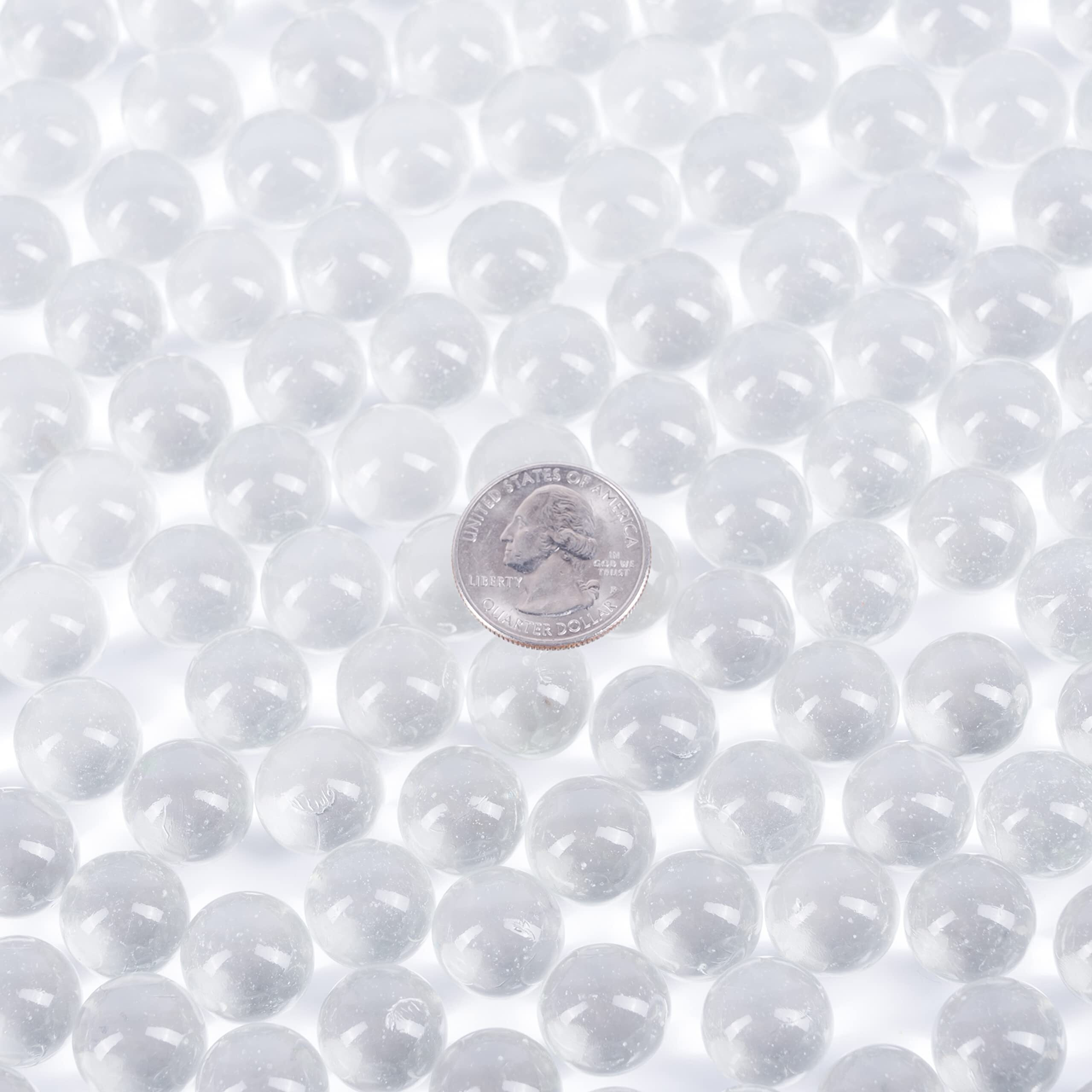 Galashield Clear Marbles For Vases | Glass Marbles Bulk Vase Fillers | Glass Beads For Vases, Round Marble 5Lb, (Approx. 400 Pcs)