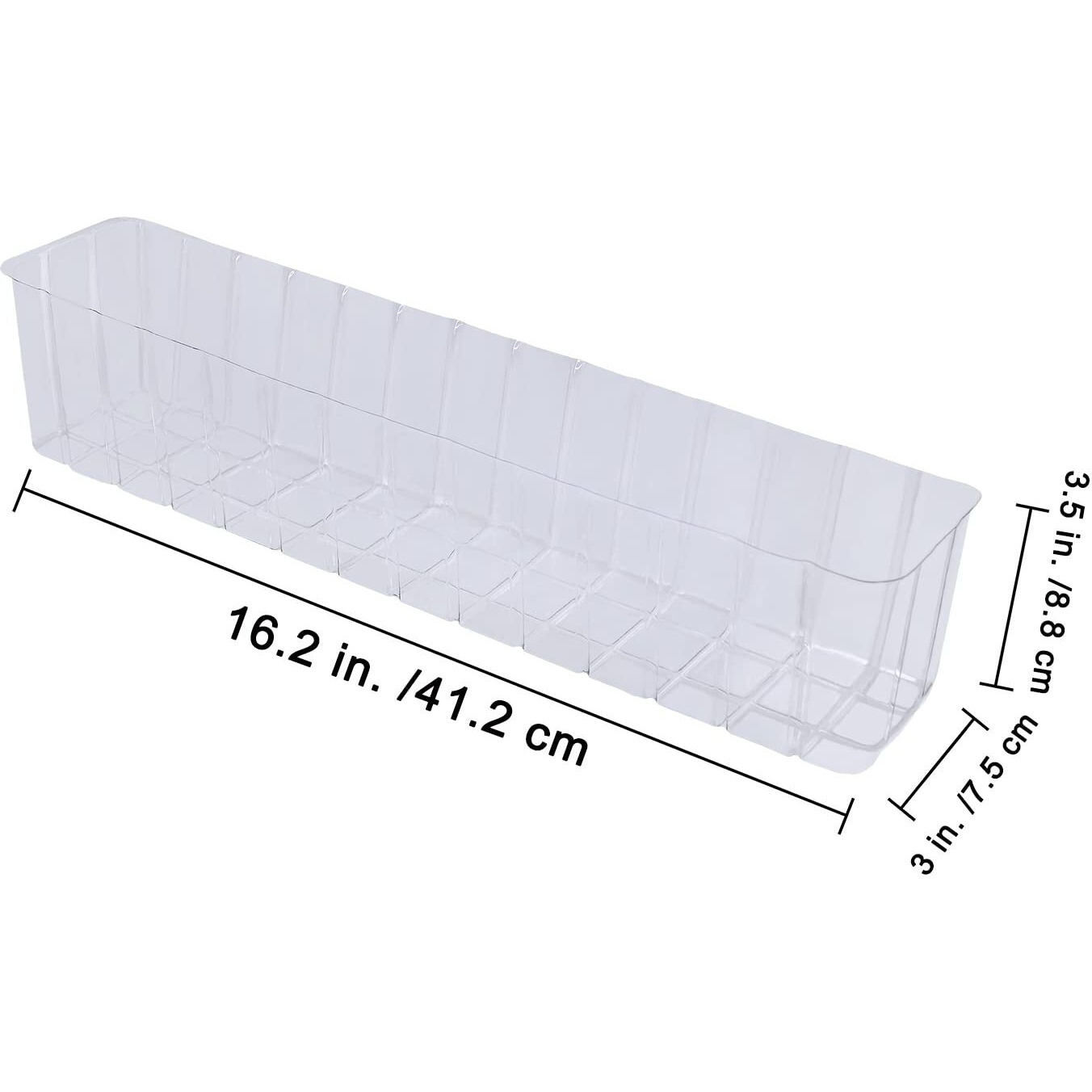 10 Pcs Plastic Planter Liners Clear Rectangular Plastic Liners For Flower Box Planter Window Box Planter 16.2"" L X 3"" W X 3.5"" H For Indoor Outdoor Flower Arrangement Succulent Garden Windowsill Decor
