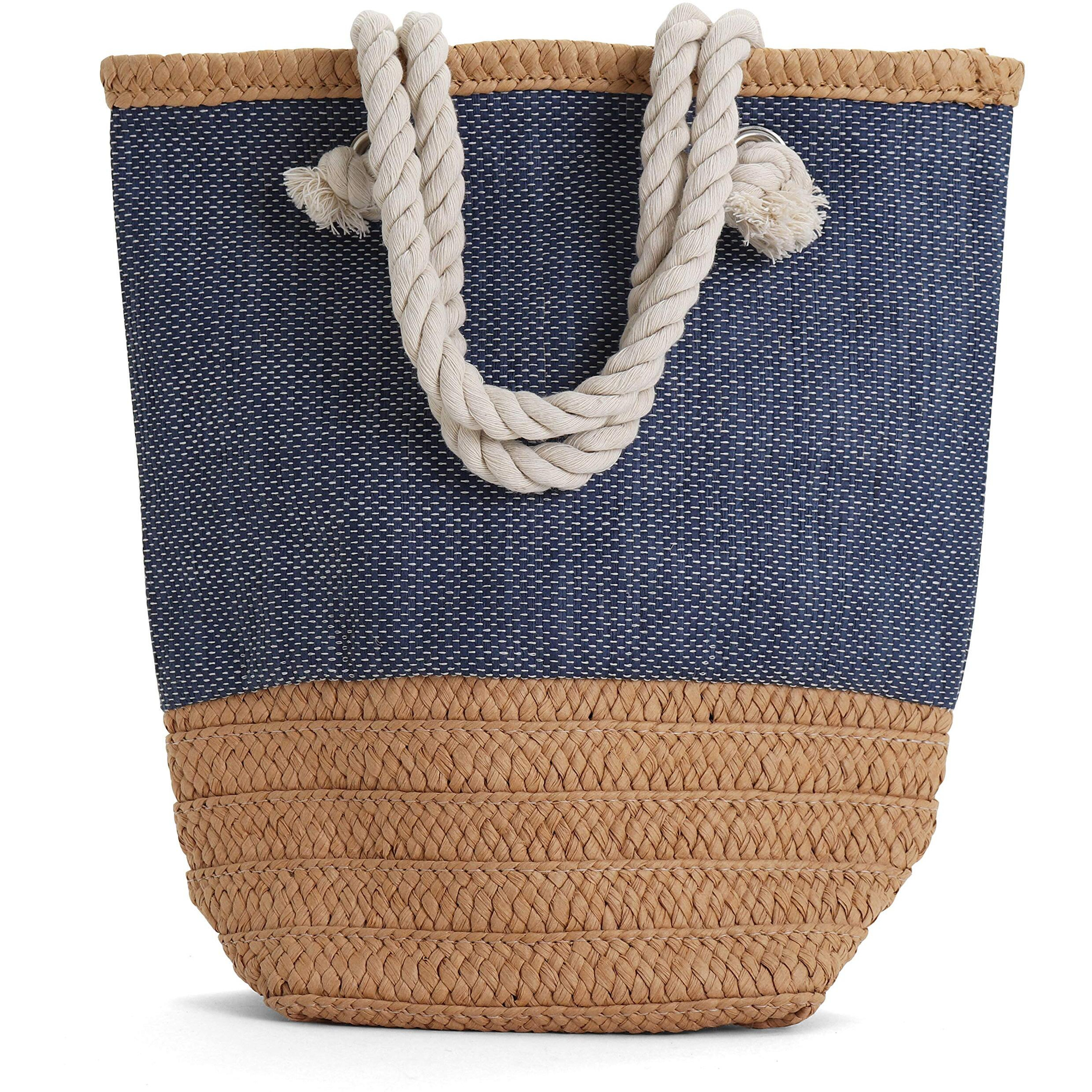 Rutledge & King Wine Bag - Wine Purse - Wine Gift Bag - Straw Wine Bag - Wine Caddy - Wine Tote For Wine Bottles - Wine Gift Basket - Wine Carrying Bag - Reusable Wine Bag (Waverly, 1)