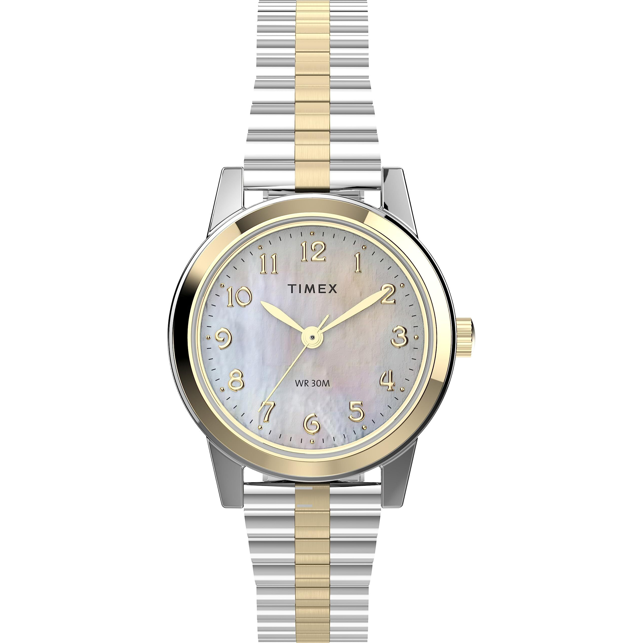 Timex Women's T2M828 Essex Avenue Two-Tone Stainless Steel Expansion Band Watch