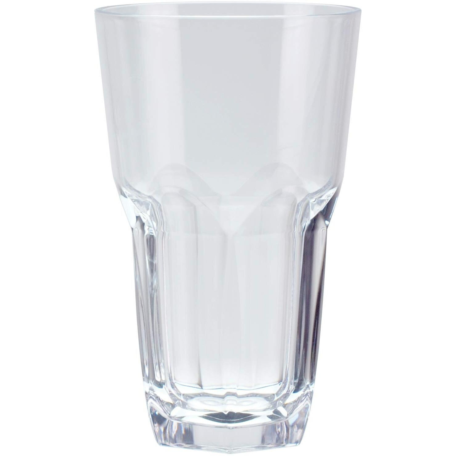 Qg 23 Oz Clear Unbreakable Plastic Tumbler With Hexagonal Base Set Of 6