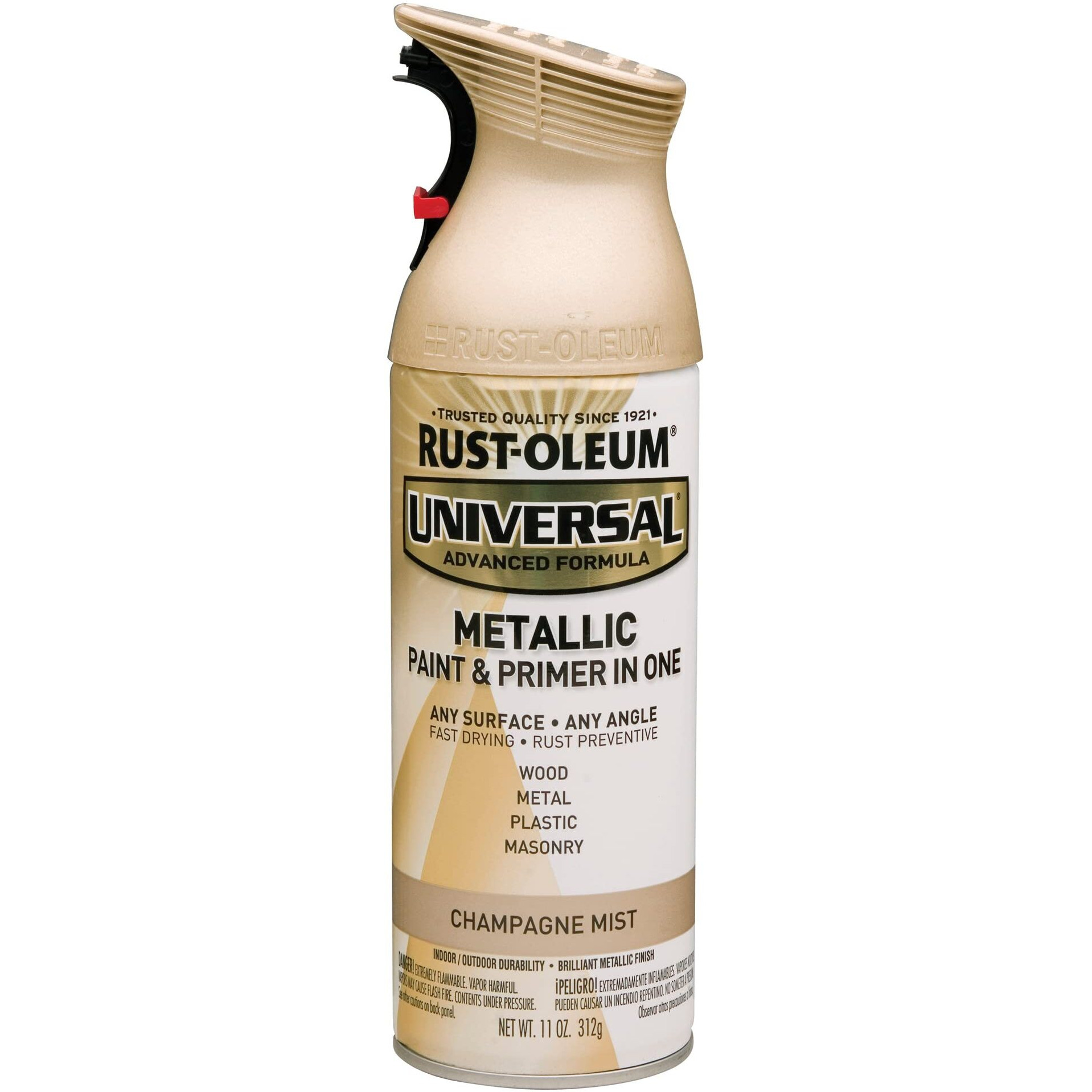 1014568 Spray Paint Chmpagn 11Oz Rust-Oleum Universal Metallic Champagne Mist Paint + Primer Spray Paint 11 Oz (Pack Of 6)