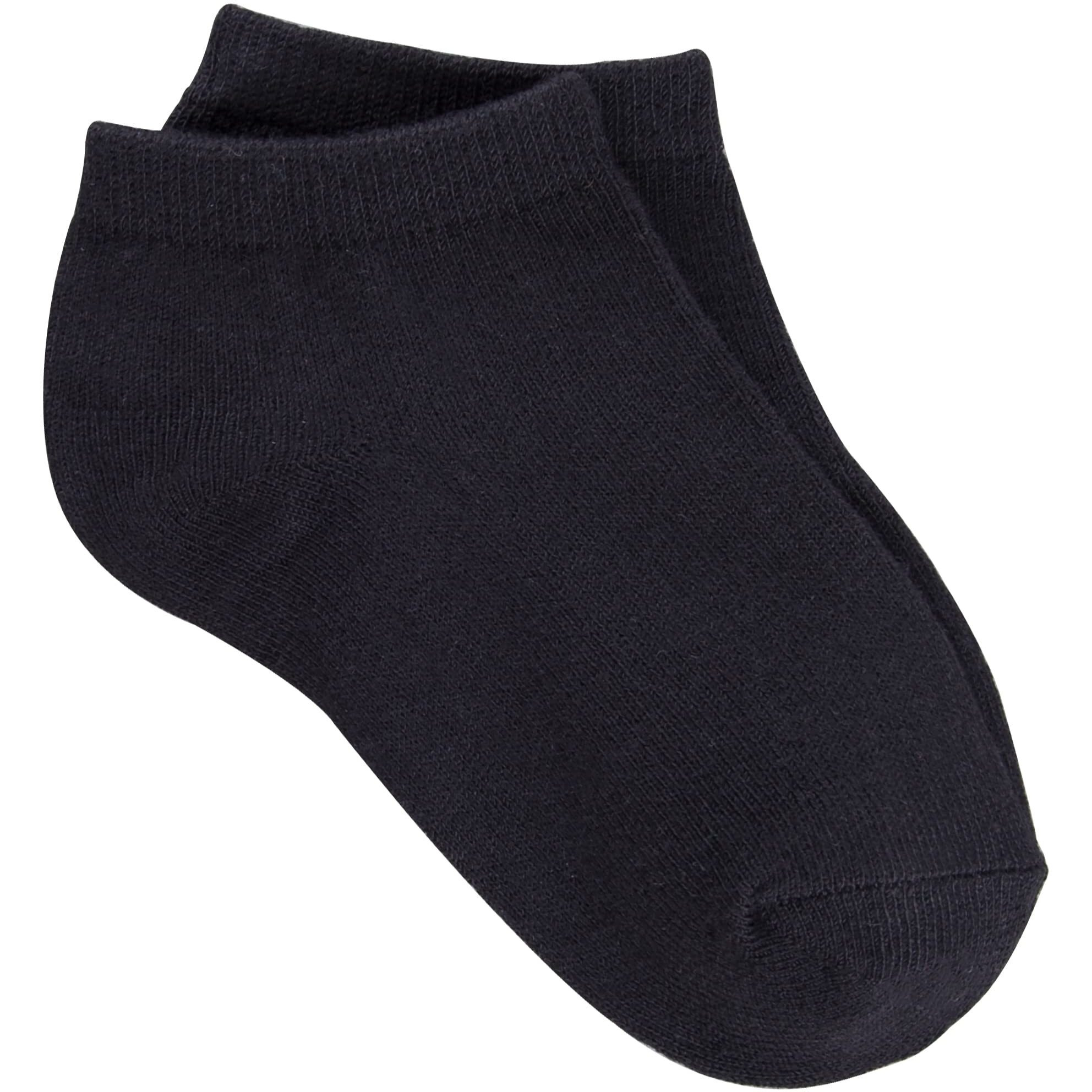 Duufin 25 Pairs Toddler Ankle Socks Low Cut Kids Half Cushion Toddler Socks Black Low Rise Ankle Socks For Toddler Boys And Girls (0-12M)