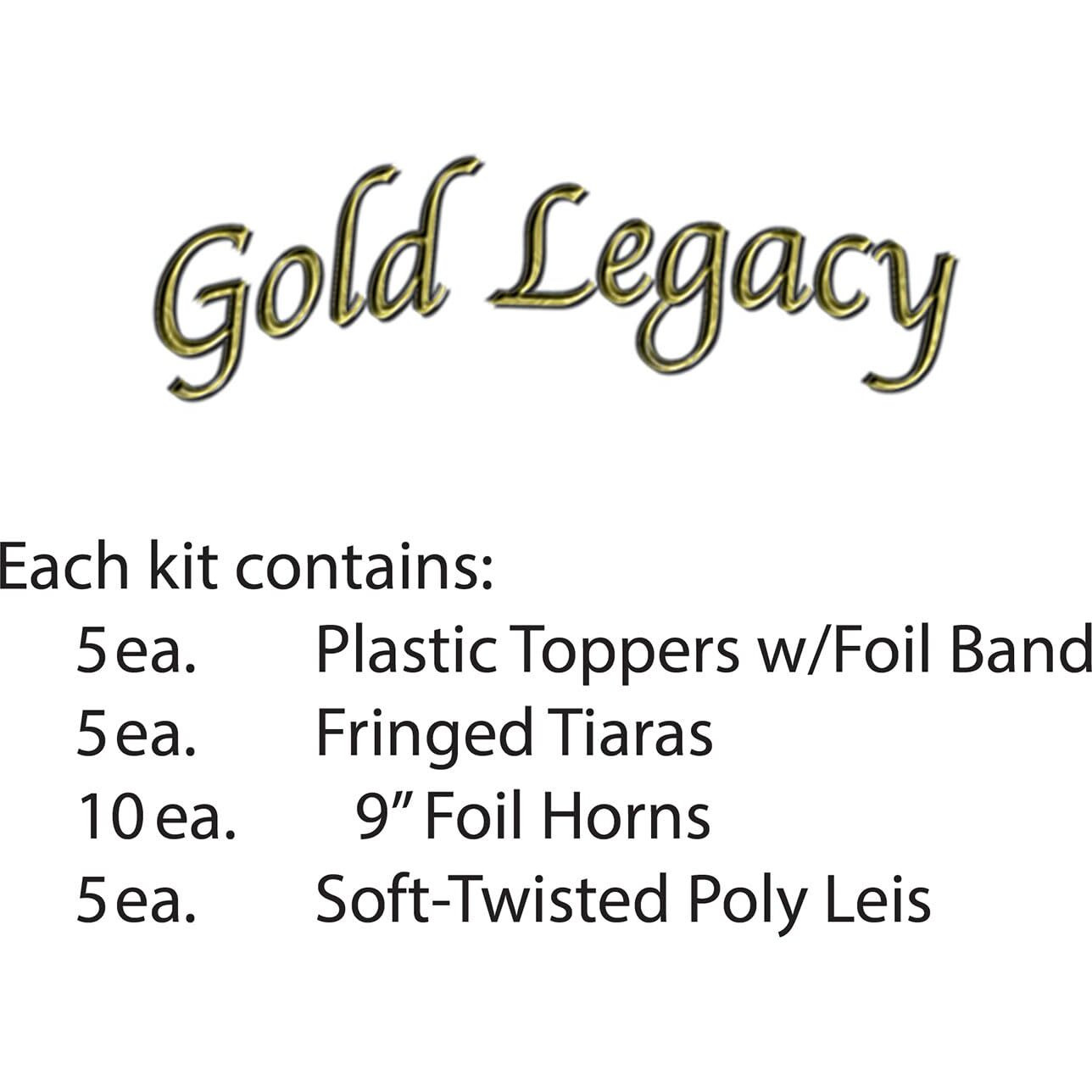 Beistle 88780Nrbkg 1-Pack Decorative Legacy Party Assortments For 10 People, Gold