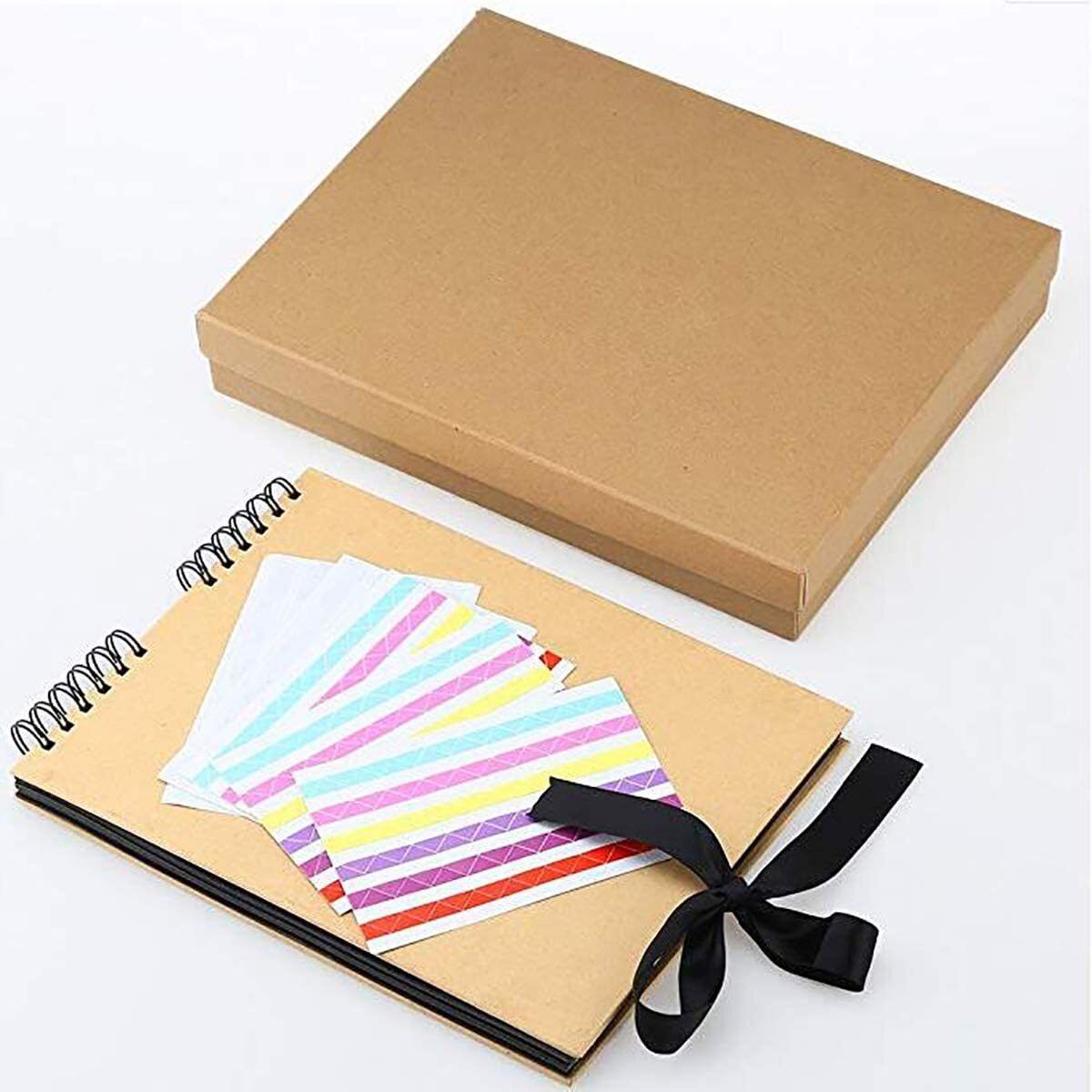 Gotideal Diy Scrapbook Album Craft Paper Wedding And Anniversary Photo Album Family Scrapbook,Diy Accessories And Scrapbooking Supplies,40 Sheets(Yellow)