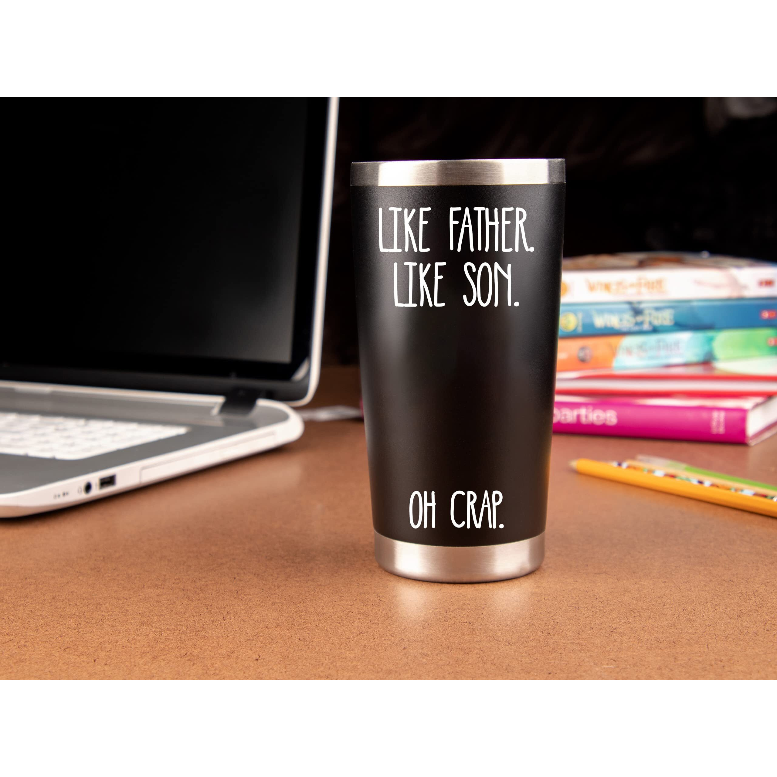 Klubi Dad Gifts From Son - Like Father Like Son Fathers Day Gift From Son Funny Dad Birthday Gifts From Son 20 Ounce Dad Tumbler Fathers Day Drinking Cup From Son Dad Gifts Boy Dad Gifts Dad Cup