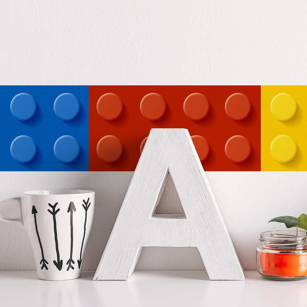 Ufengke Building Blocks Wall Stickers Skirting Board Wall Decals Art Decor For Kids Bedroom Living Room Nursery