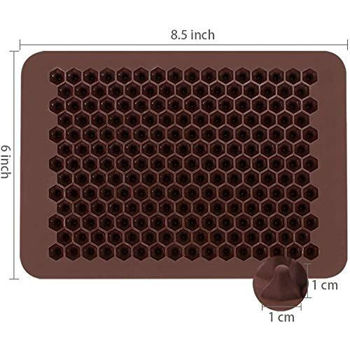 Webake Chocolate Chip Mold 202 Cavity Silicone Mini Candy Molds Lfgb 2 Pack For Non Dairy & Sugar Organic Chocolate Chips & Mini Gumdrop, Ganache, Small Dot Cake Decoration (1 Scraper Included)