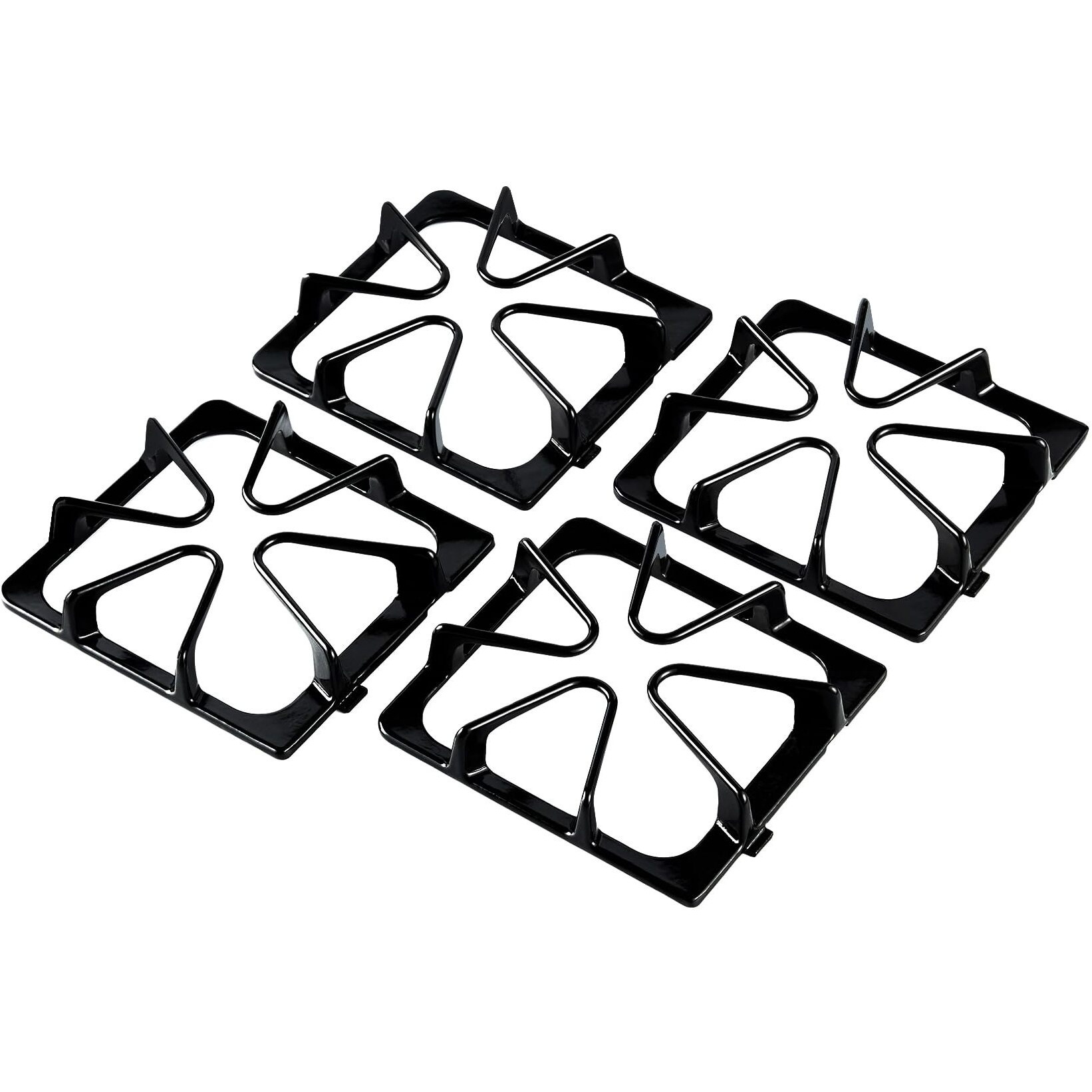W10447925 Stove Grates Replacement For Whirlpool Stove Parts, Gas Burner Grate For Maytag Amana Inglis Kirkland Kenmore Range Cooktop Parts 8.8 X 8.3 Inches Gas Stove Top Range Burner Rack Sets 4 Pcs