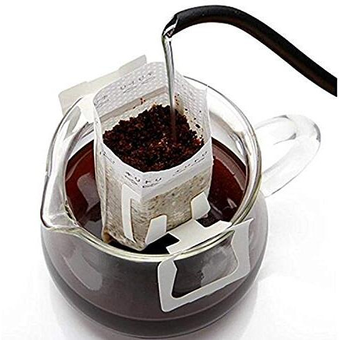 Coffee Filter Paper Bag 100 Pieces, Hanging Ear Drip Coffee Bag Single Serve Disposable Drip Coffee Filter Bag Perfect For House, Travel, Office Daily