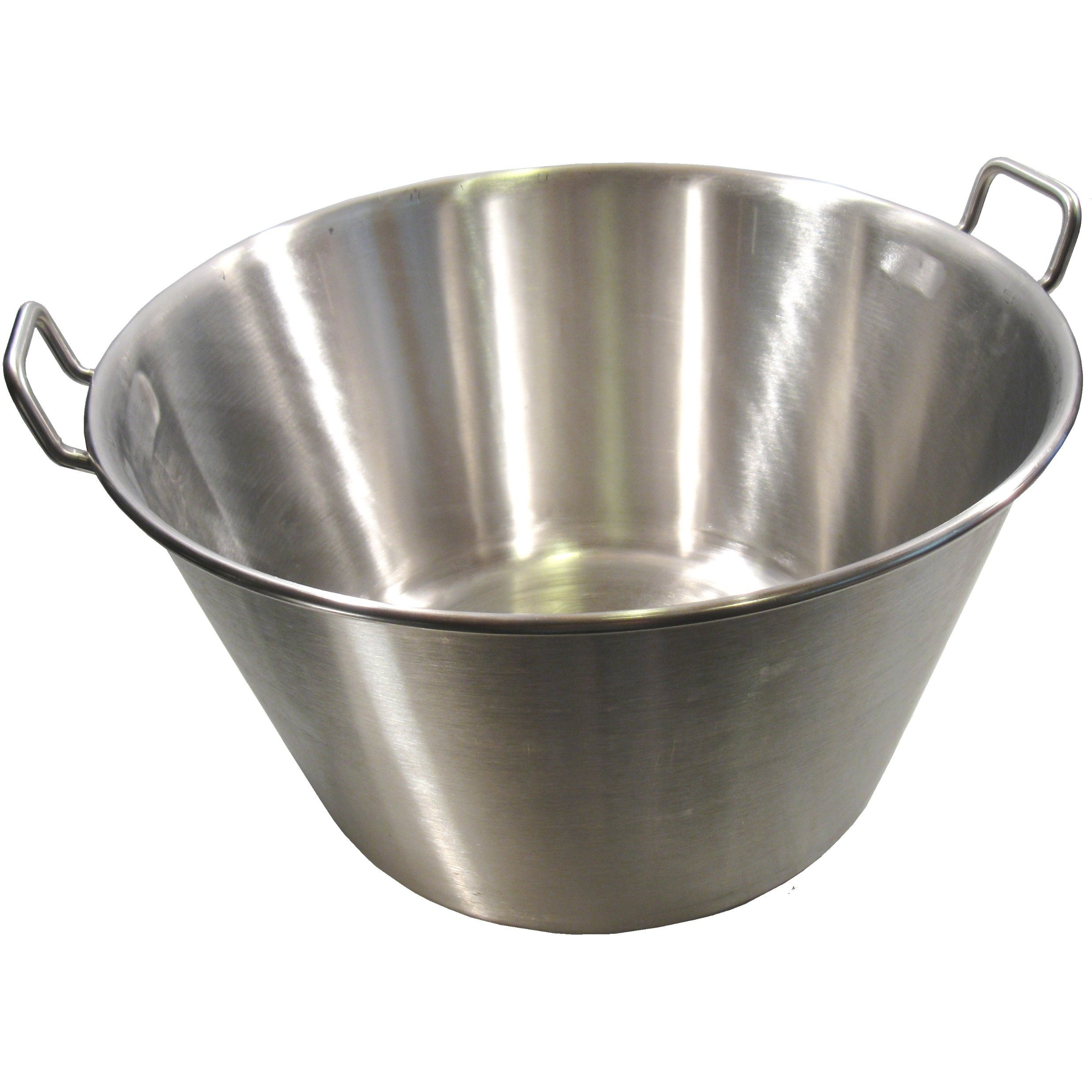 Cazo Grande Para Carnitas Extra Large 21"" Inch Stainless Steel Heavy Duty Acero Inoxidable Wok Comal Fry