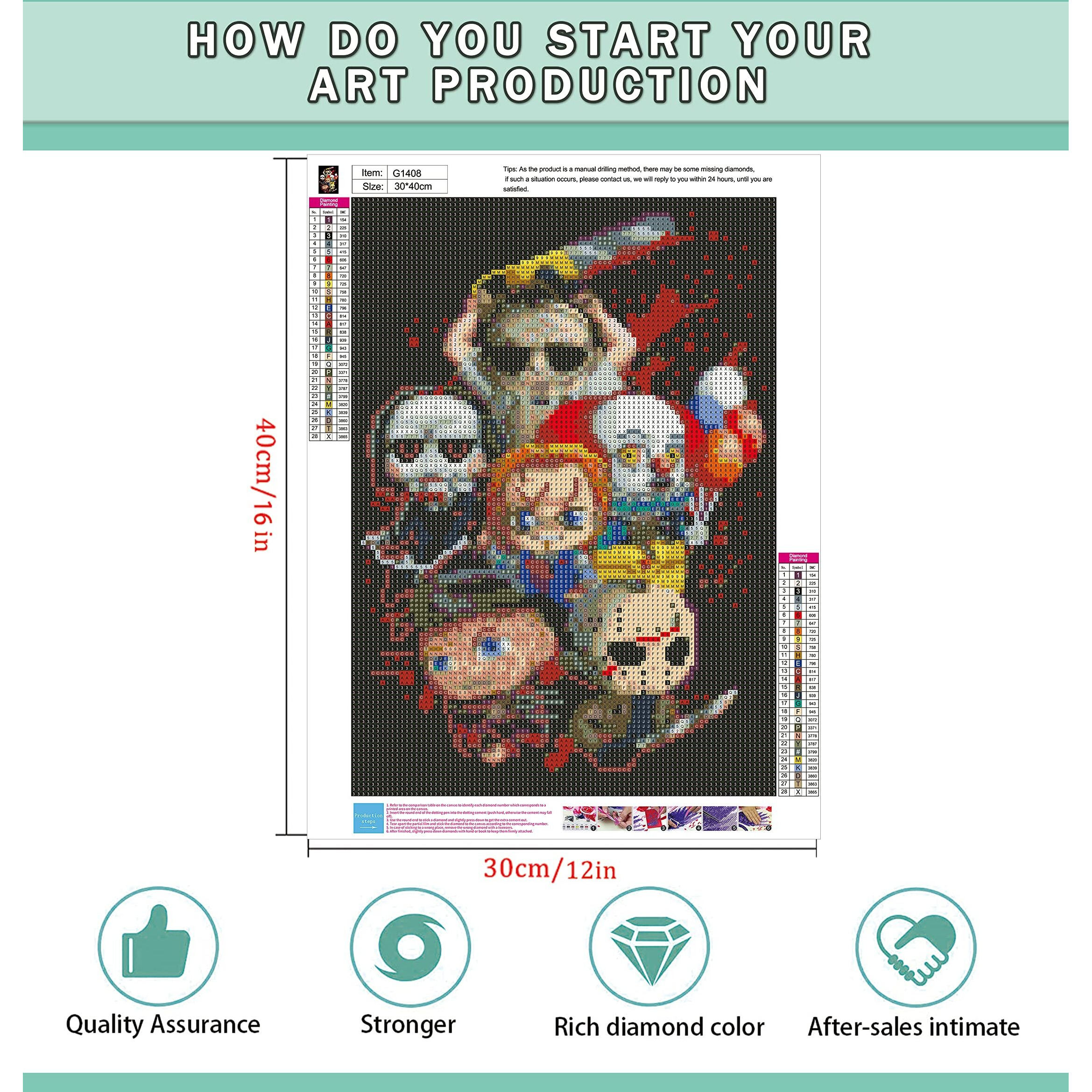 Camoyai Halloween Diamond Painting Kits - 5D Diy Diamond Art For Adults And Kids - Gem Art Kits Accessories Full Drill Kit Crystal Pictures Home Wall Decor Gifts (11.8 X 15.7In)