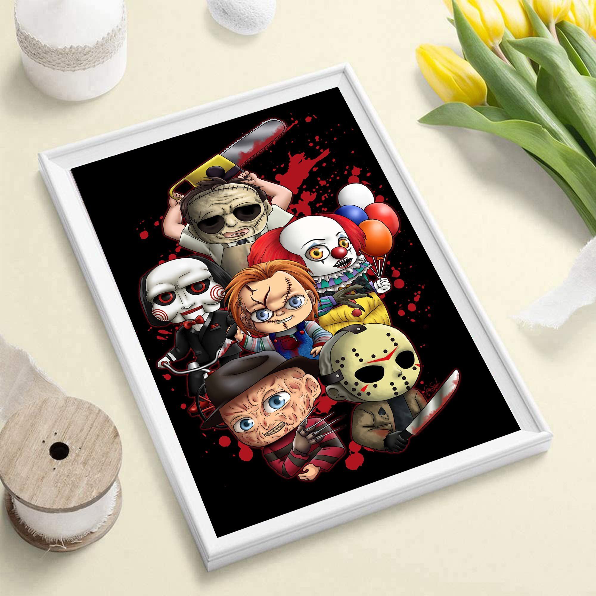 Camoyai Halloween Diamond Painting Kits - 5D Diy Diamond Art For Adults And Kids - Gem Art Kits Accessories Full Drill Kit Crystal Pictures Home Wall Decor Gifts (11.8 X 15.7In)