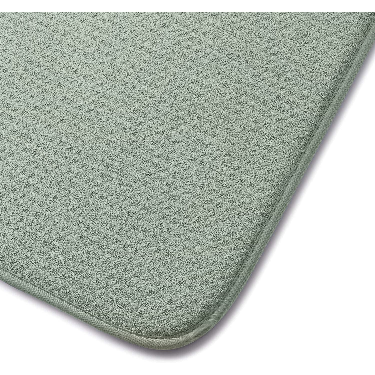 Xxl Dish Mat 24"" X 17"" (Largest Mat) Microfiber Dish Drying Mat, Super Absorbent By Bellemain (Green)