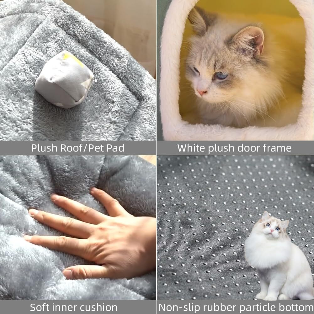 Bxebui Dog House Indoor Memory Sponge, Foldable Dog House Kennel Bed Mat With Cushion For Small Medium Large Dogs Cats, Winter Warm Cat Nest Puppy Cave Sofa Pet Products (Medium)