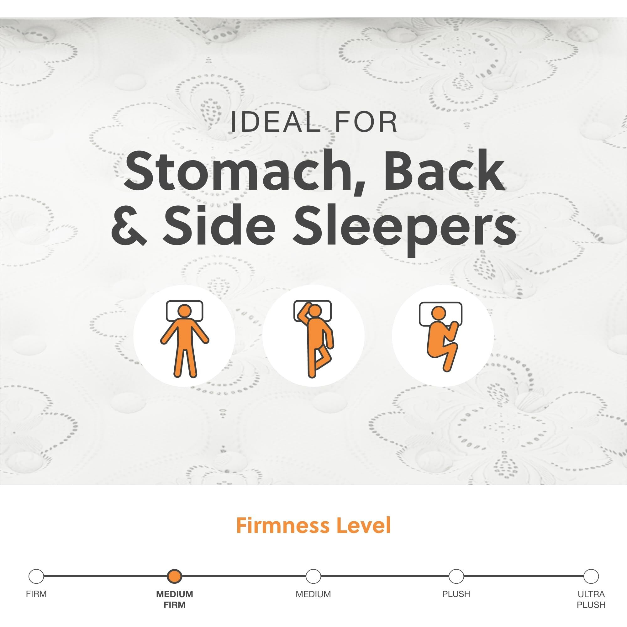 Signature Design By Ashley King Size Chime 12 Inch Medium Firm Hybrid Mattress With Cooling Gel Memory Foam