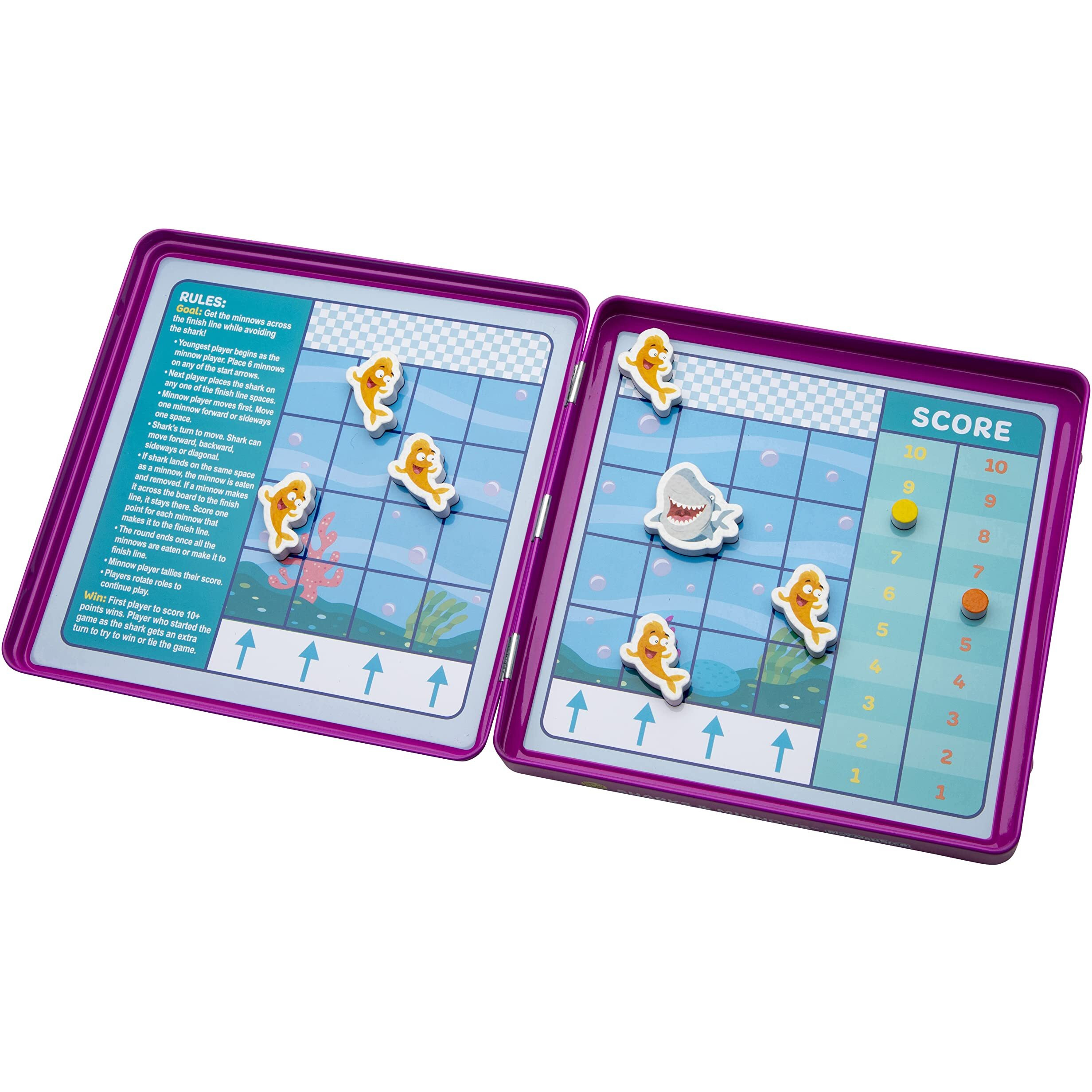 Take N Play Anywhere - Sharks & Minnows - Magnetic Travel Games For Kids - Kids Games For 2 Players, For Kids Ages 6 And Up