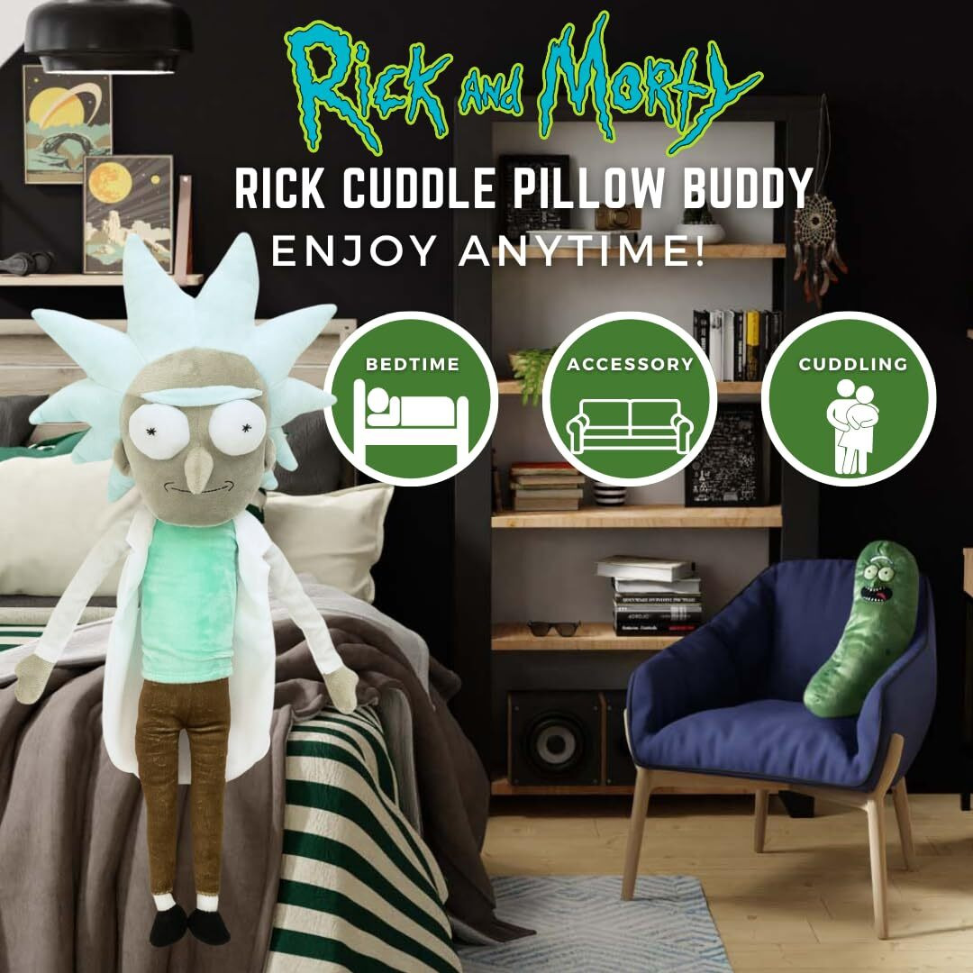 Franco Collectibles Kidult Adult Swim Rick & Morty Super Soft Plush, (100% Officially Licensed Product), Rick The Scientist