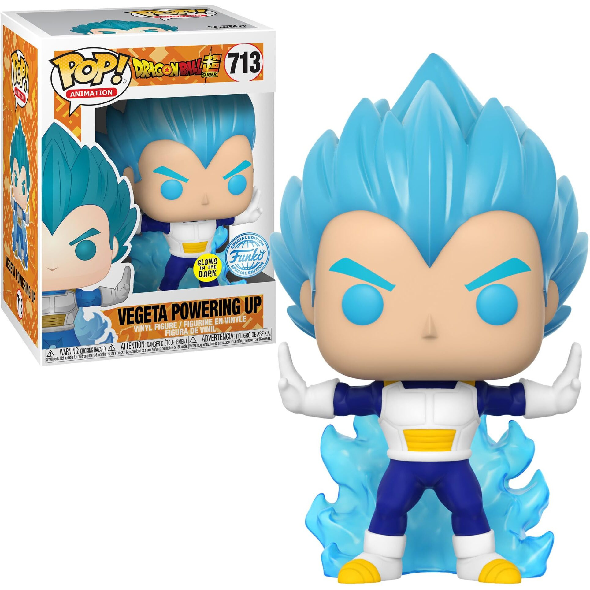 Funko Pop Animation Dragonball Vegeta Powering Up Glow In Dark Exclusive 713