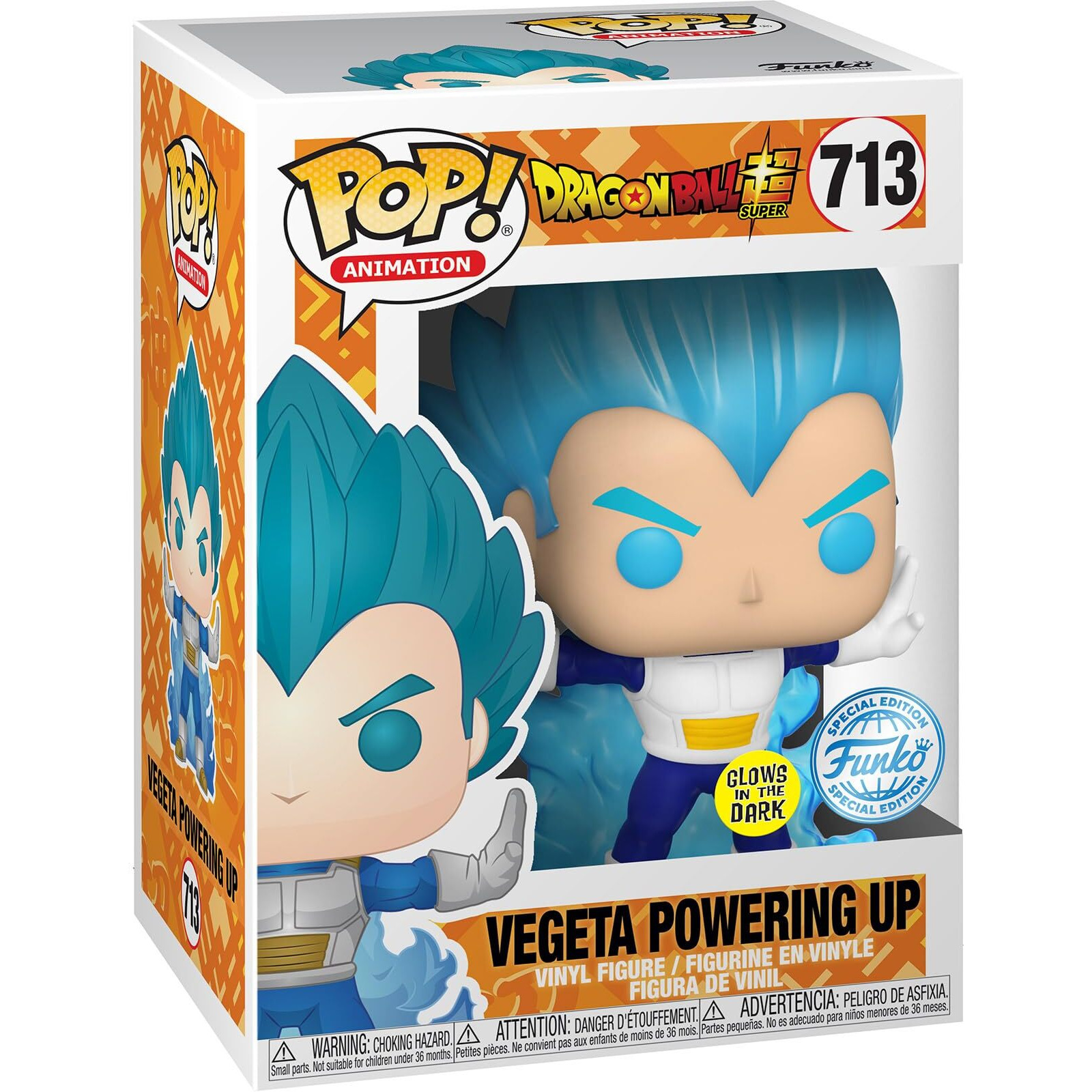 Funko Pop Animation Dragonball Vegeta Powering Up Glow In Dark Exclusive 713