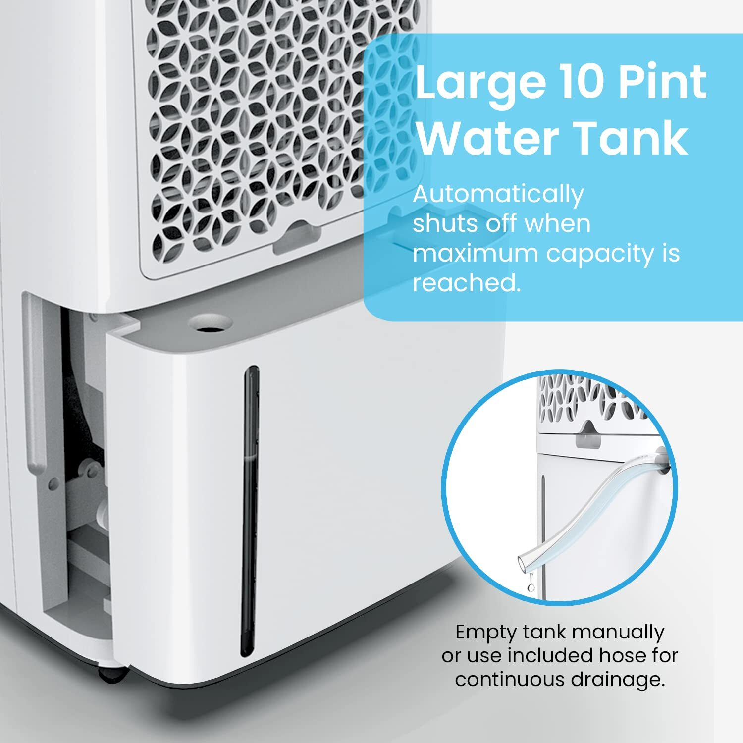 Pro Breeze 50 Pint Dehumidifier - 3,500 4,000 Sq Ft Dehumidifiers For Home Large Room Basements With Humidity Sensor, Auto Shut Off, Continuous Drainage Hose, Removes Moisture, Ideal For Basement