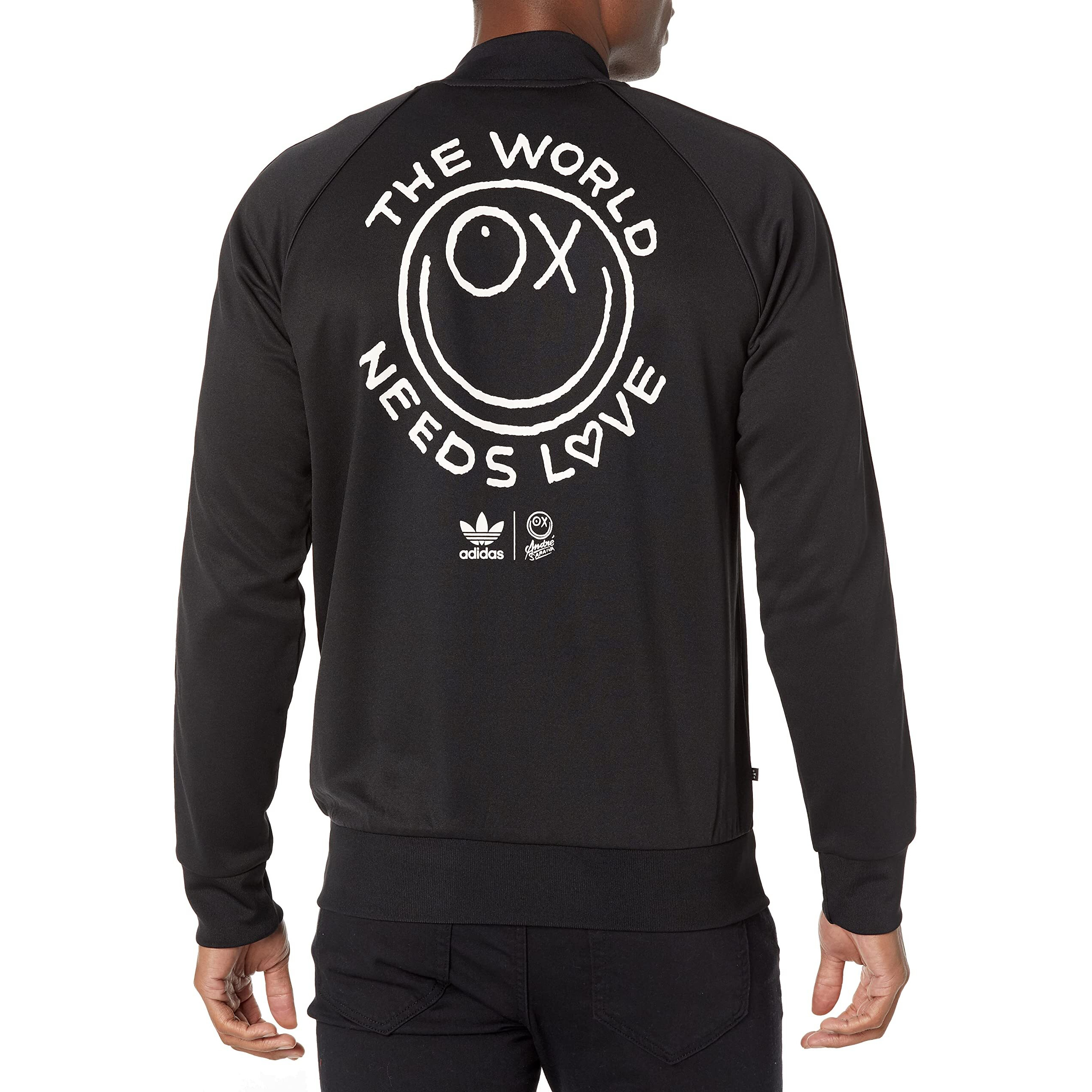 Adidas Originals Andre Saraiva Mens Superstar Track Top, Black, Medium