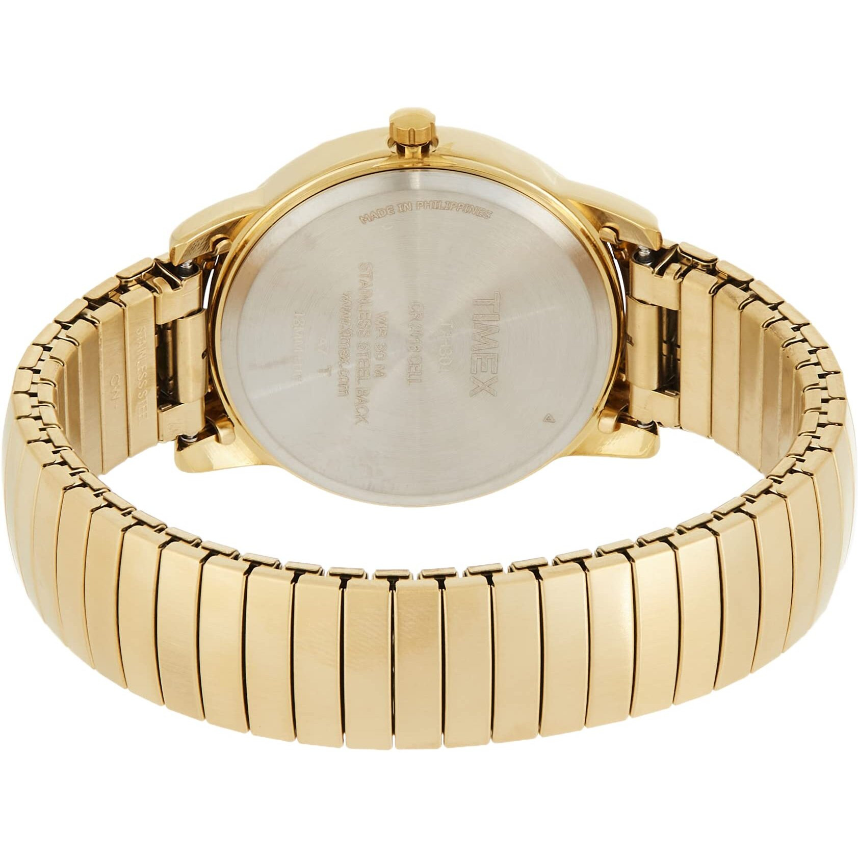 Timex Men's Easy Reader 35Mm Watch - Gold-Tone Case White Dial With Gold-Tone Tapered Expansion Band