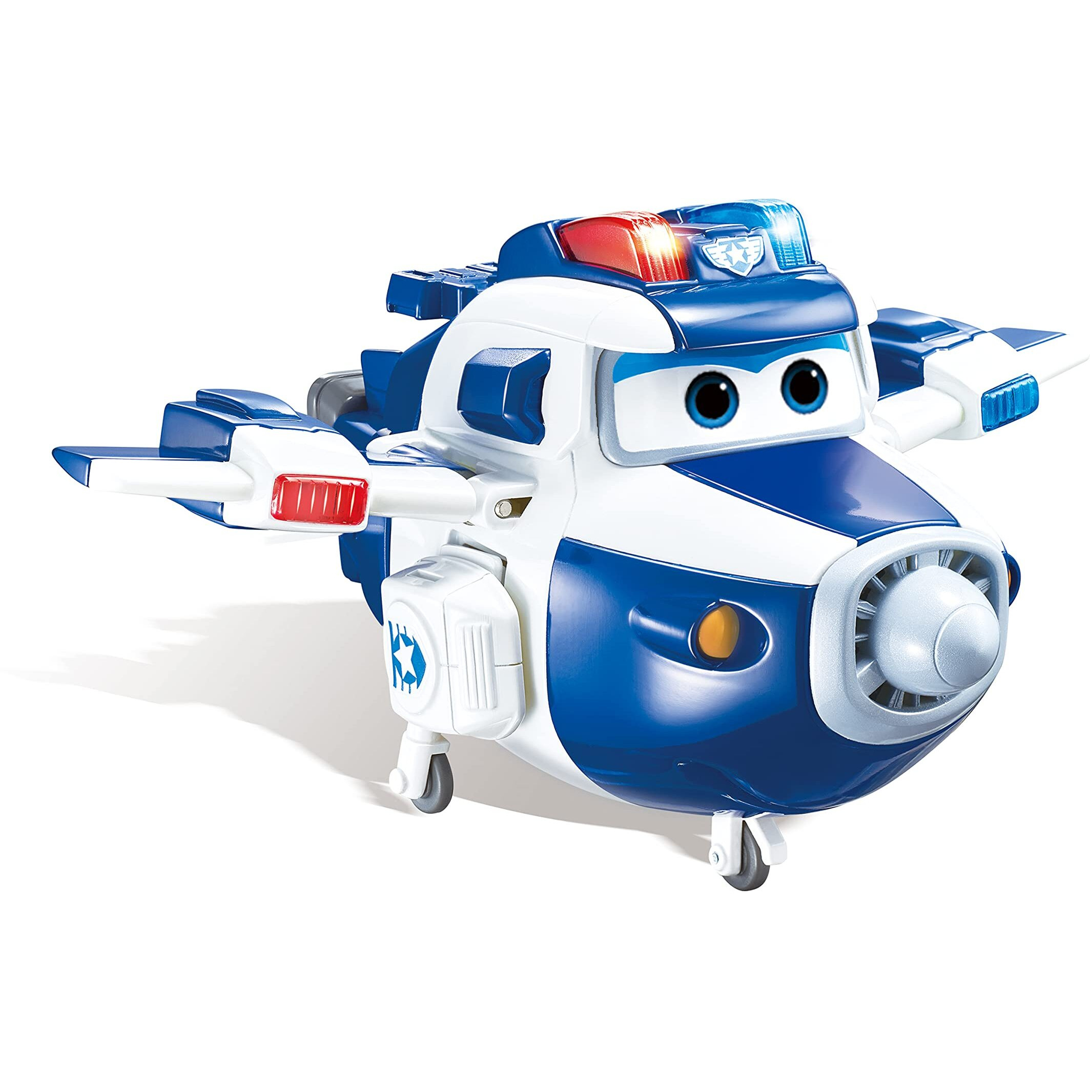 Super Wings - 6'' Deluxe Transforming Supercharged Paul Airplane Toys Action Figure | Plane To Robot | Toy Plane Vehicle Gift For Preschool Kids 3 4 5 Year Old Boys Girls | Light And Sound Effects